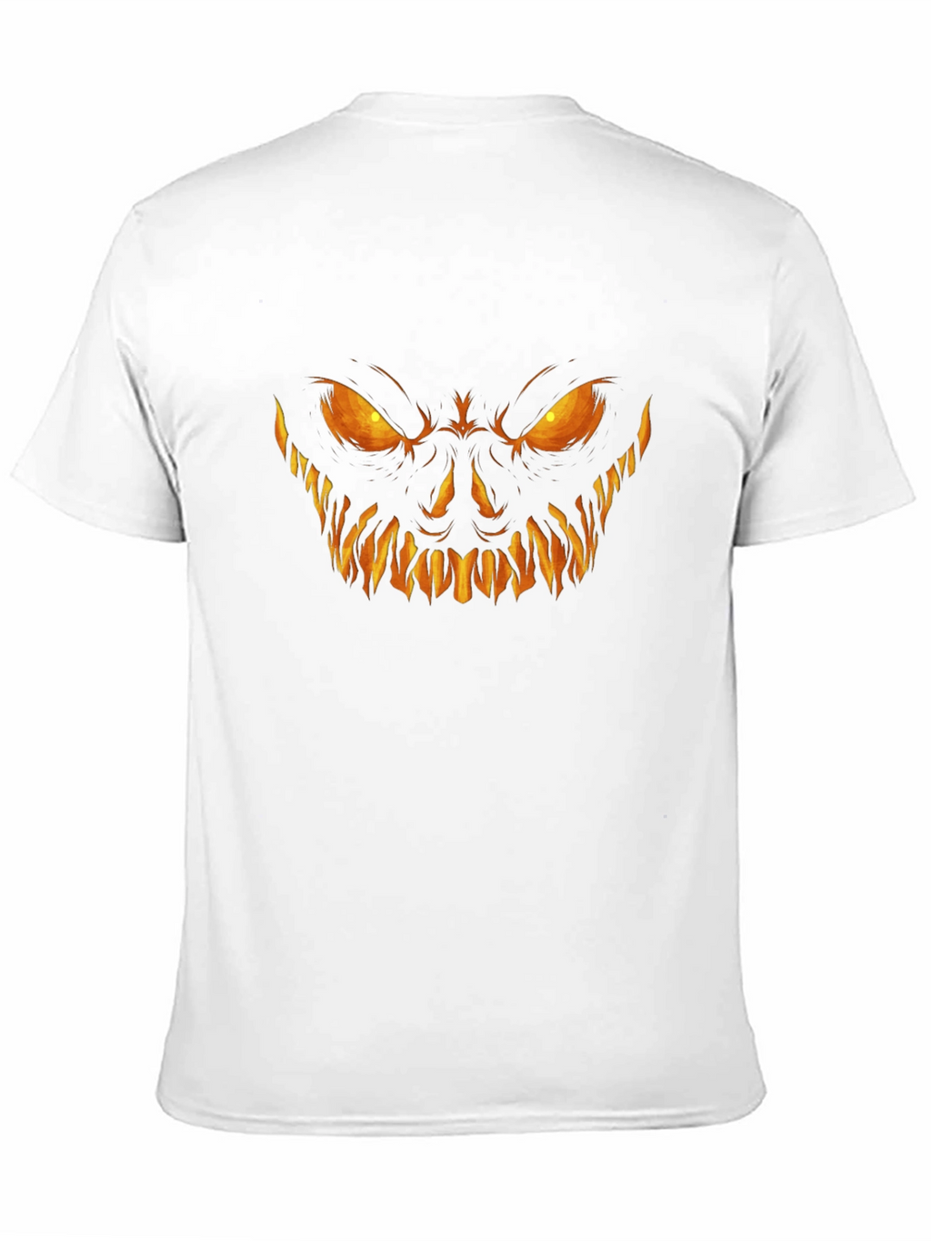 Scary Pumpkin Face Halloween Black T-Shirt