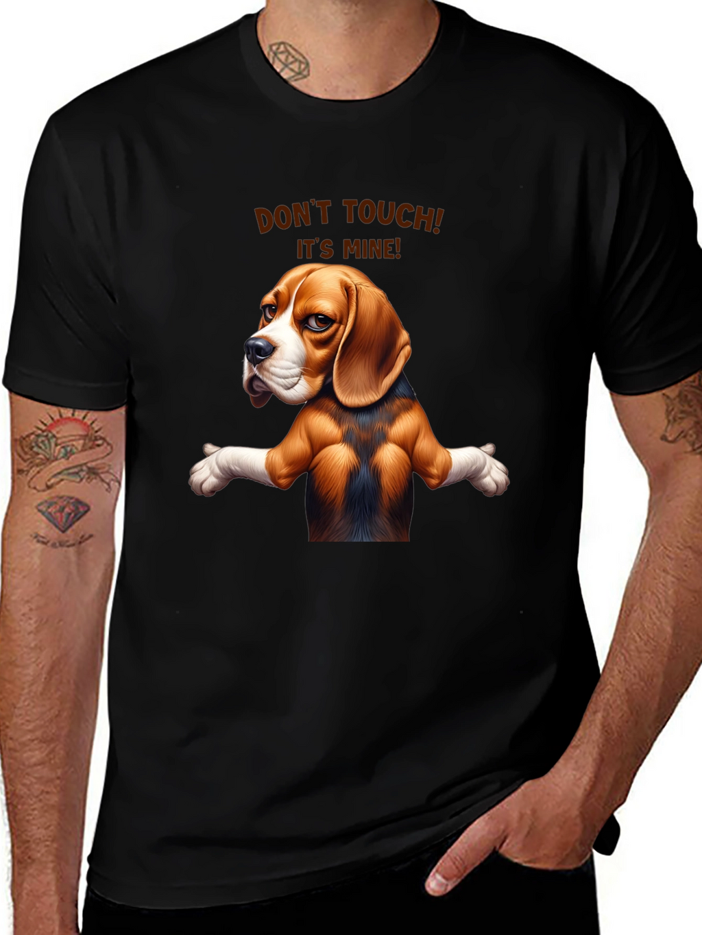 Funny Dog Graphic Tee - Dont Touch! Its Mine!