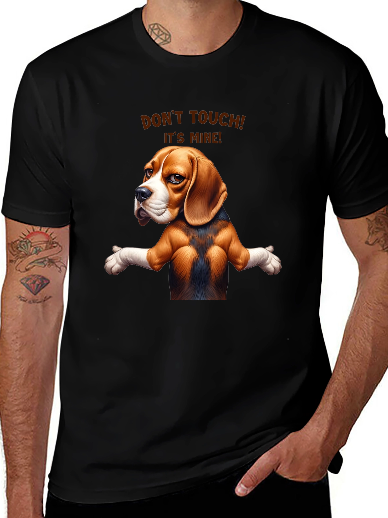 Funny Dog Graphic Tee - Dont Touch! Its Mine!