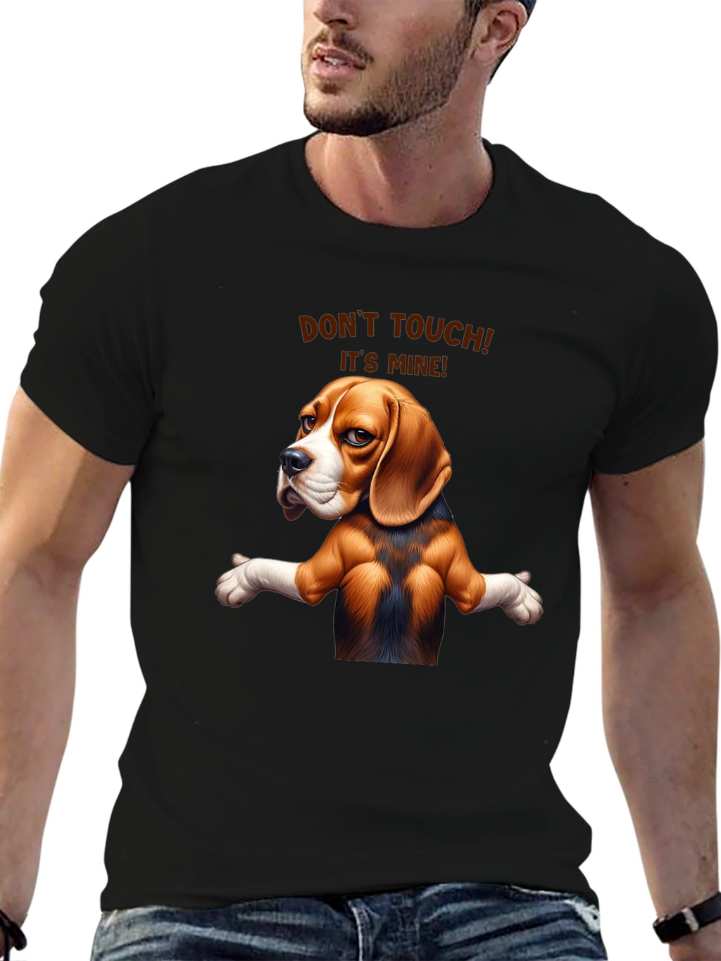 Funny Dog Graphic Tee - Dont Touch! Its Mine!