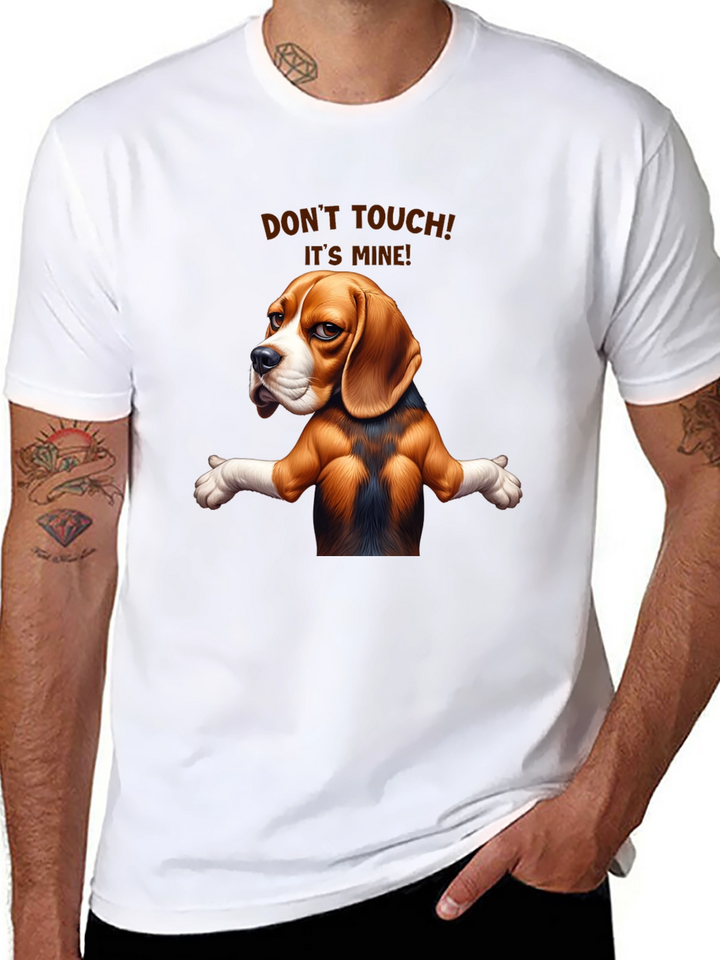 Funny Dog Graphic Tee - Dont Touch! Its Mine!