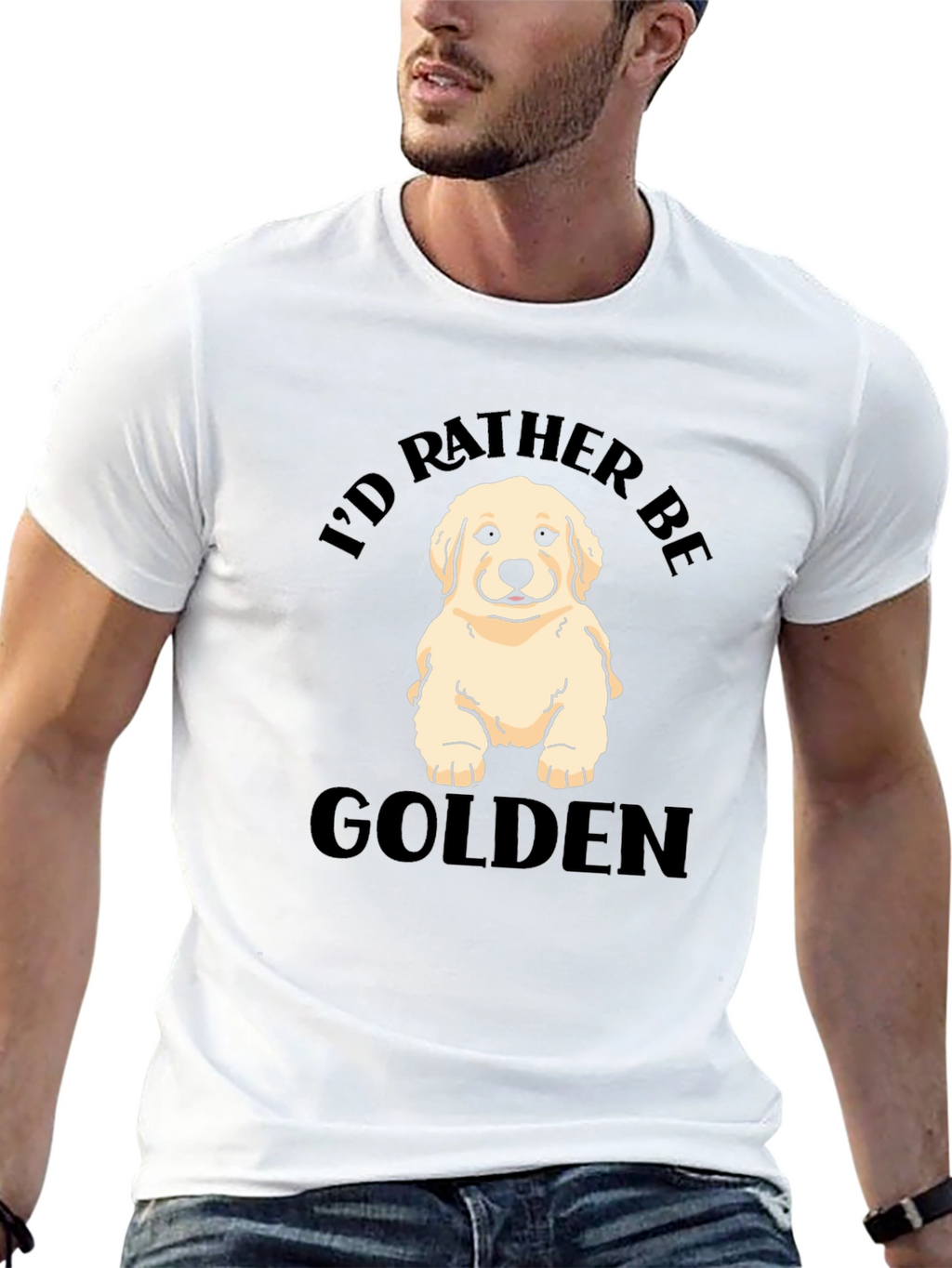 Id Rather Be Golden - Golden Retriever T-Shirt