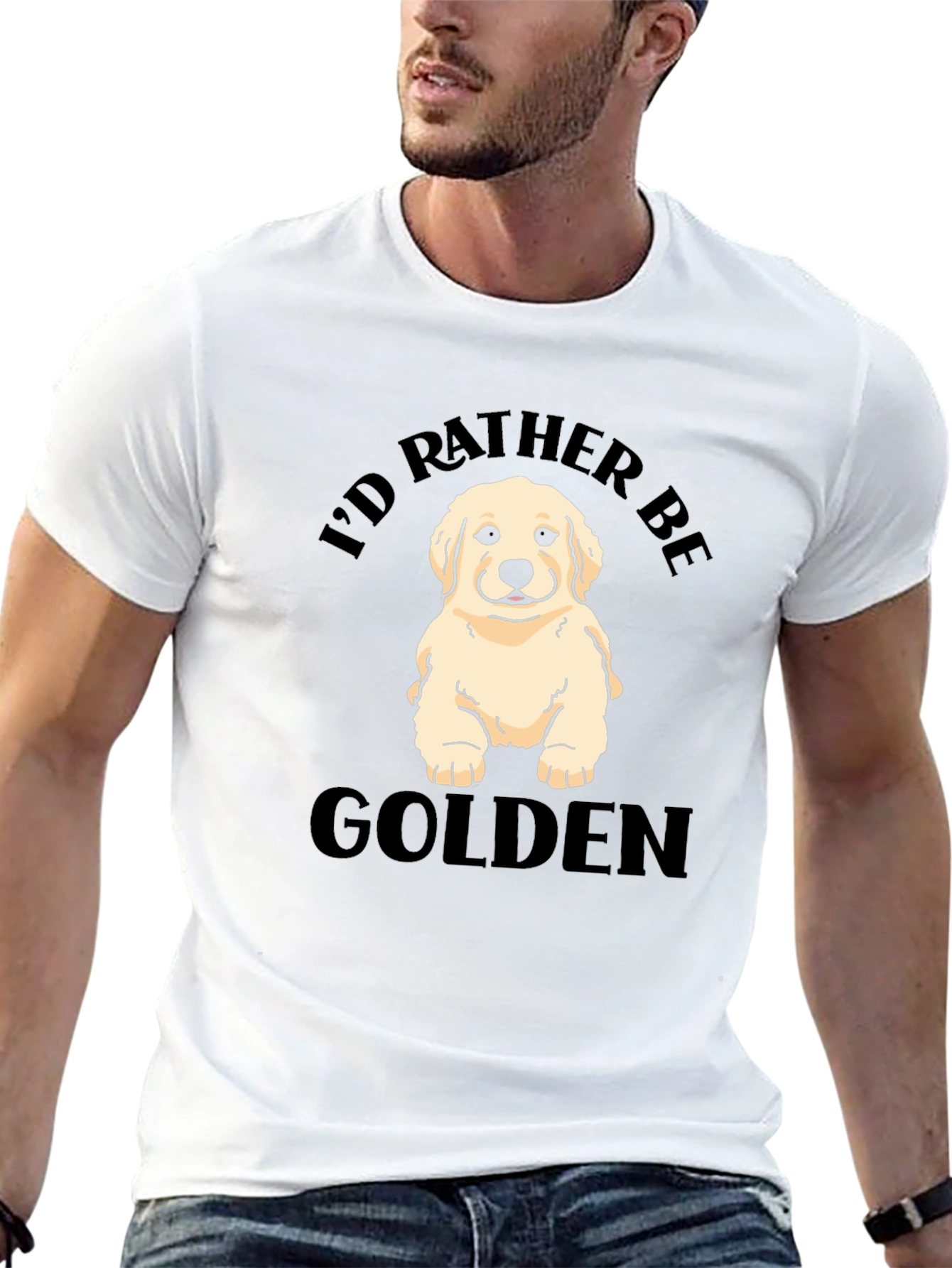 Id Rather Be Golden - Golden Retriever T-Shirt