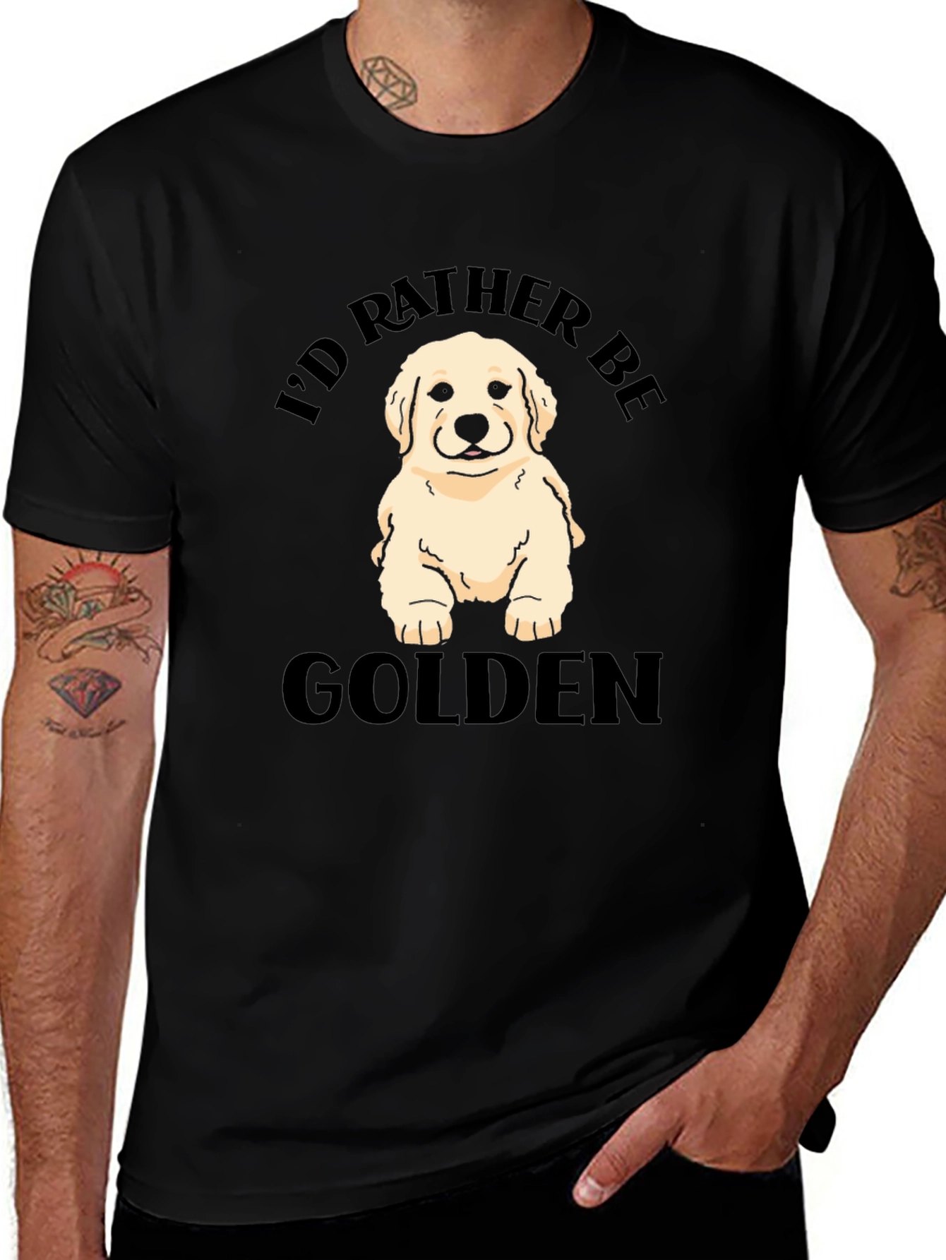Id Rather Be Golden - Golden Retriever T-Shirt