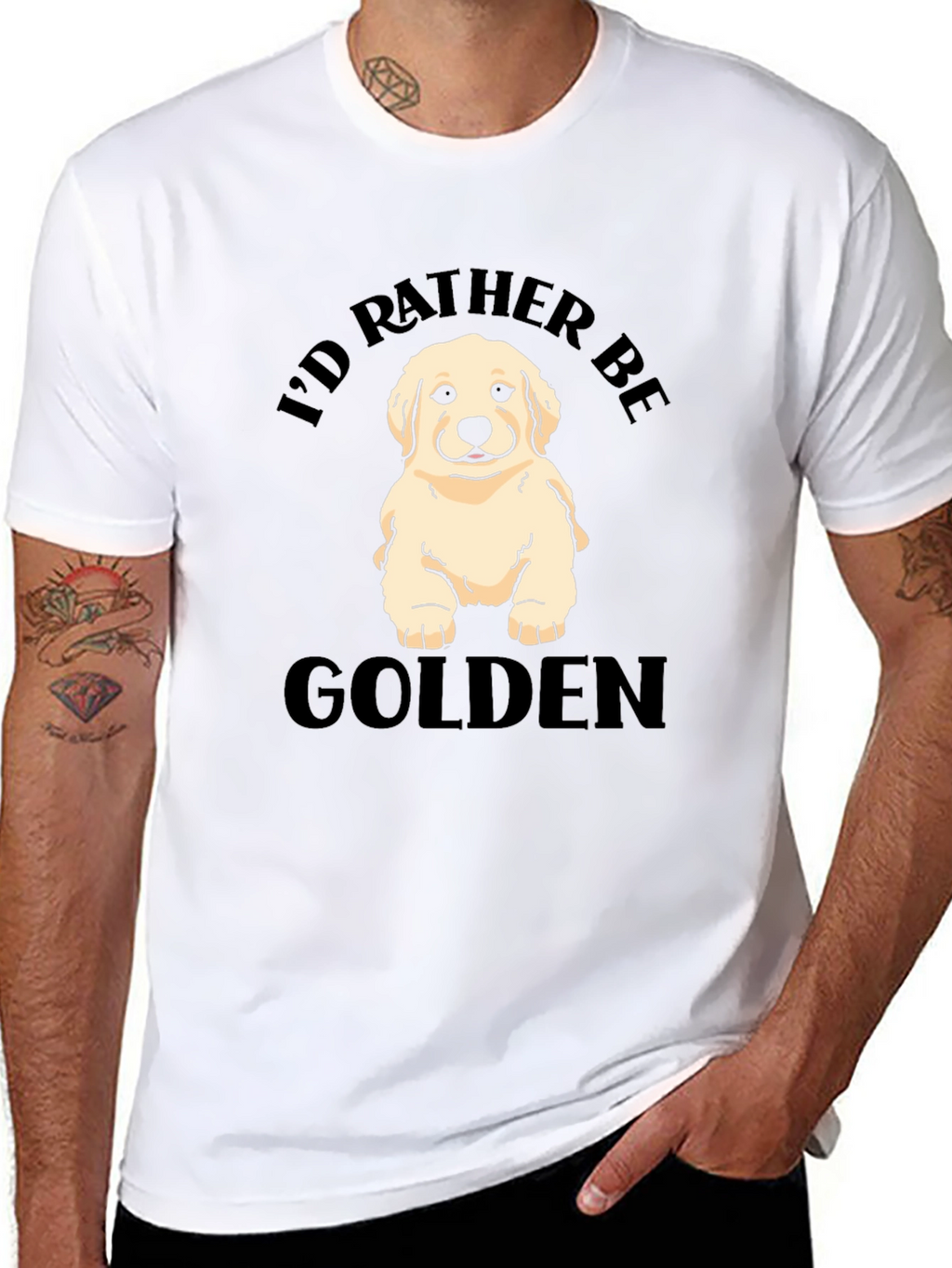 Id Rather Be Golden - Golden Retriever T-Shirt