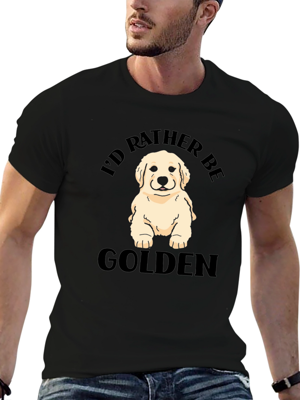 Id Rather Be Golden - Golden Retriever T-Shirt