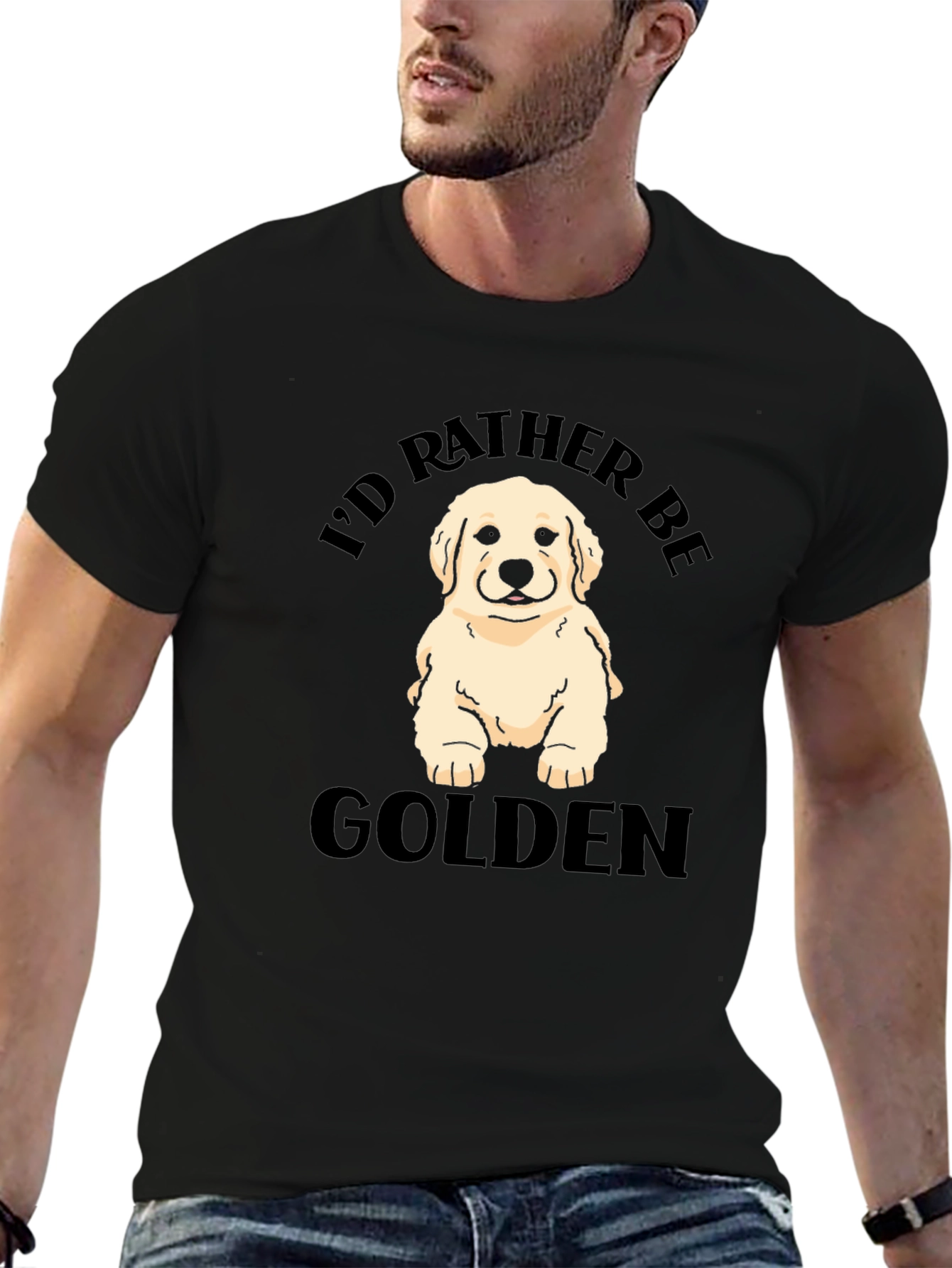 Id Rather Be Golden - Golden Retriever T-Shirt