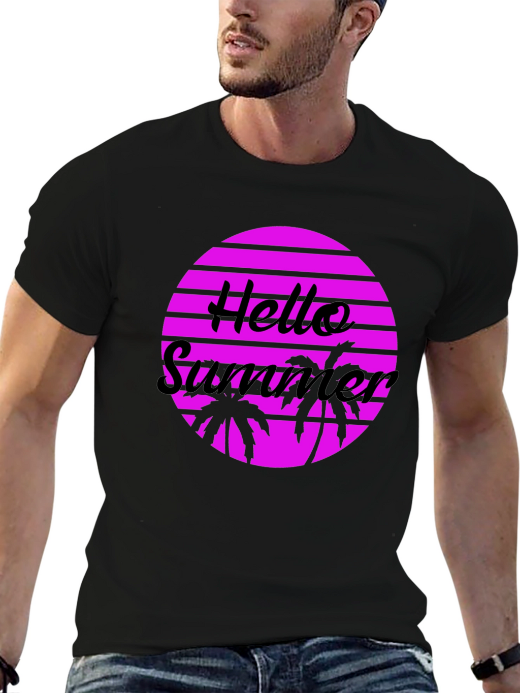Hello Summer Graphic Tee - Retro Style