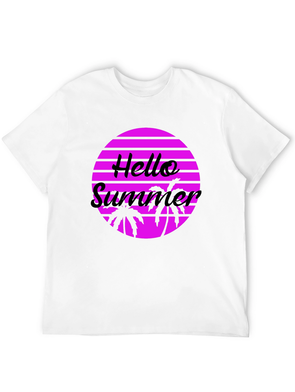 Hello Summer Graphic Tee - Retro Style
