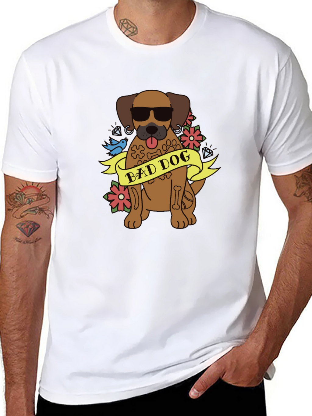 Bad Dog Graphic T-Shirt - Cool Canine Tee