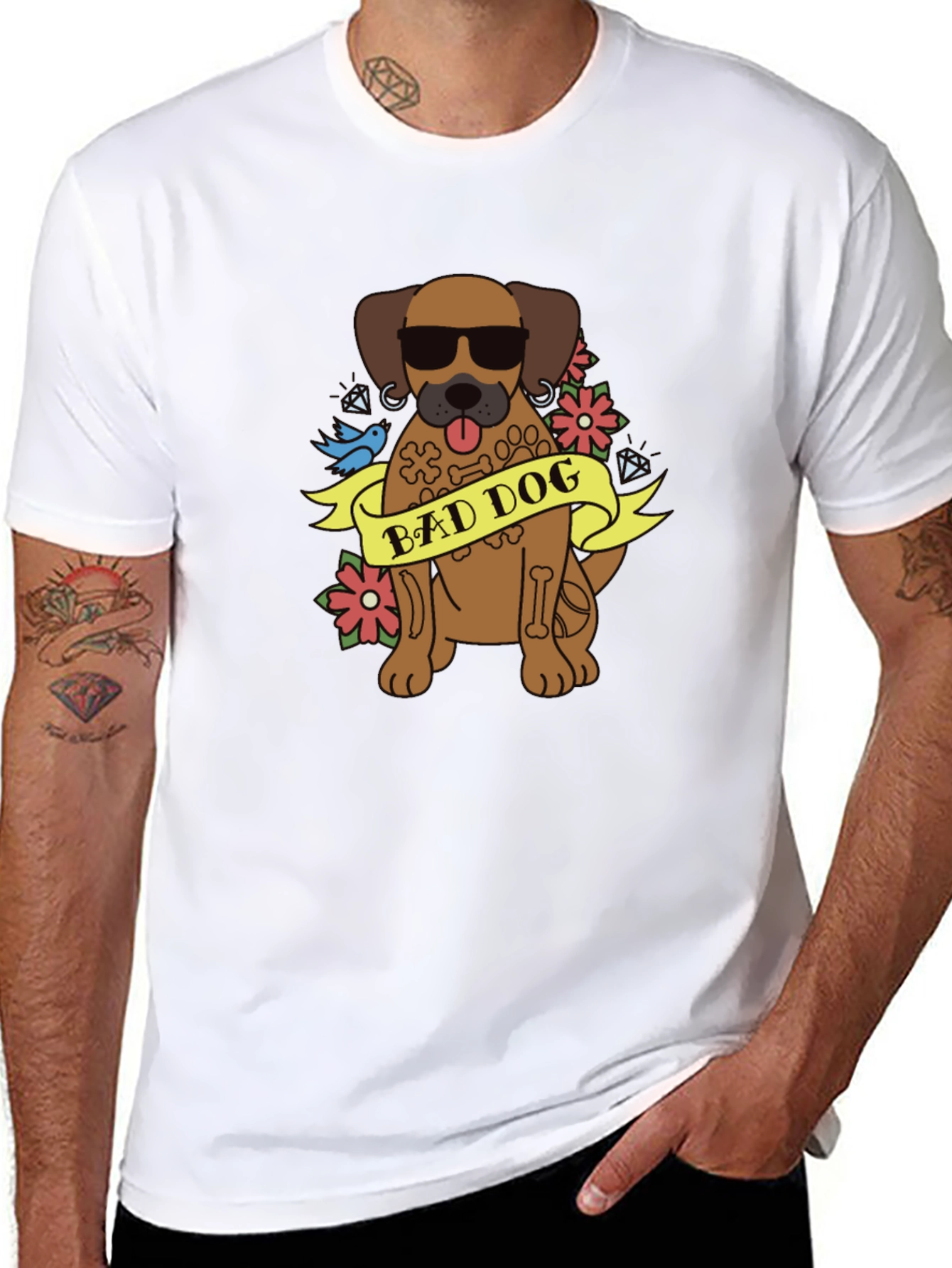 Bad Dog Graphic T-Shirt - Cool Canine Tee