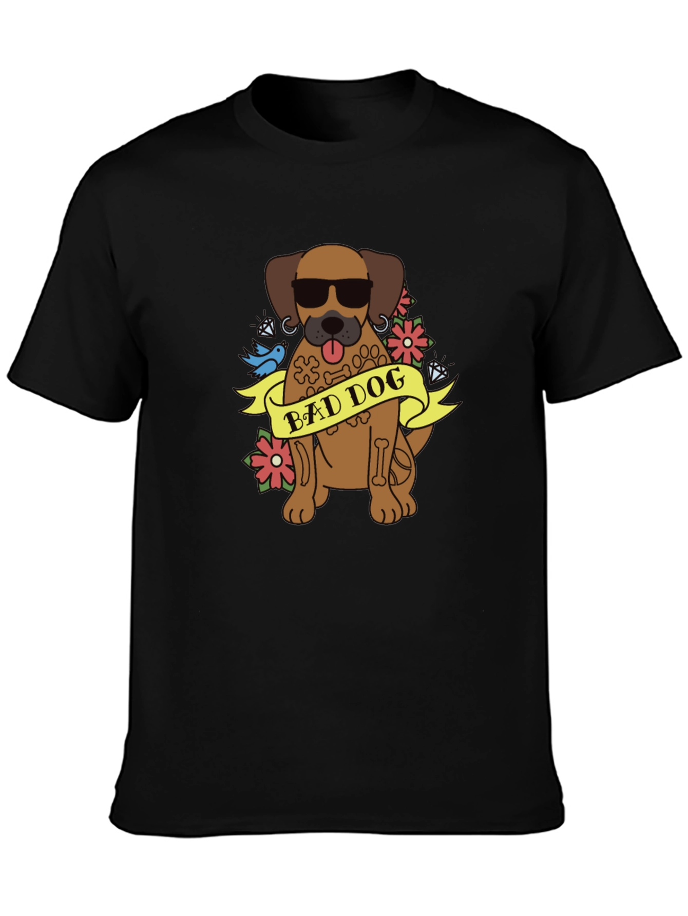 Bad Dog Graphic T-Shirt - Cool Canine Tee