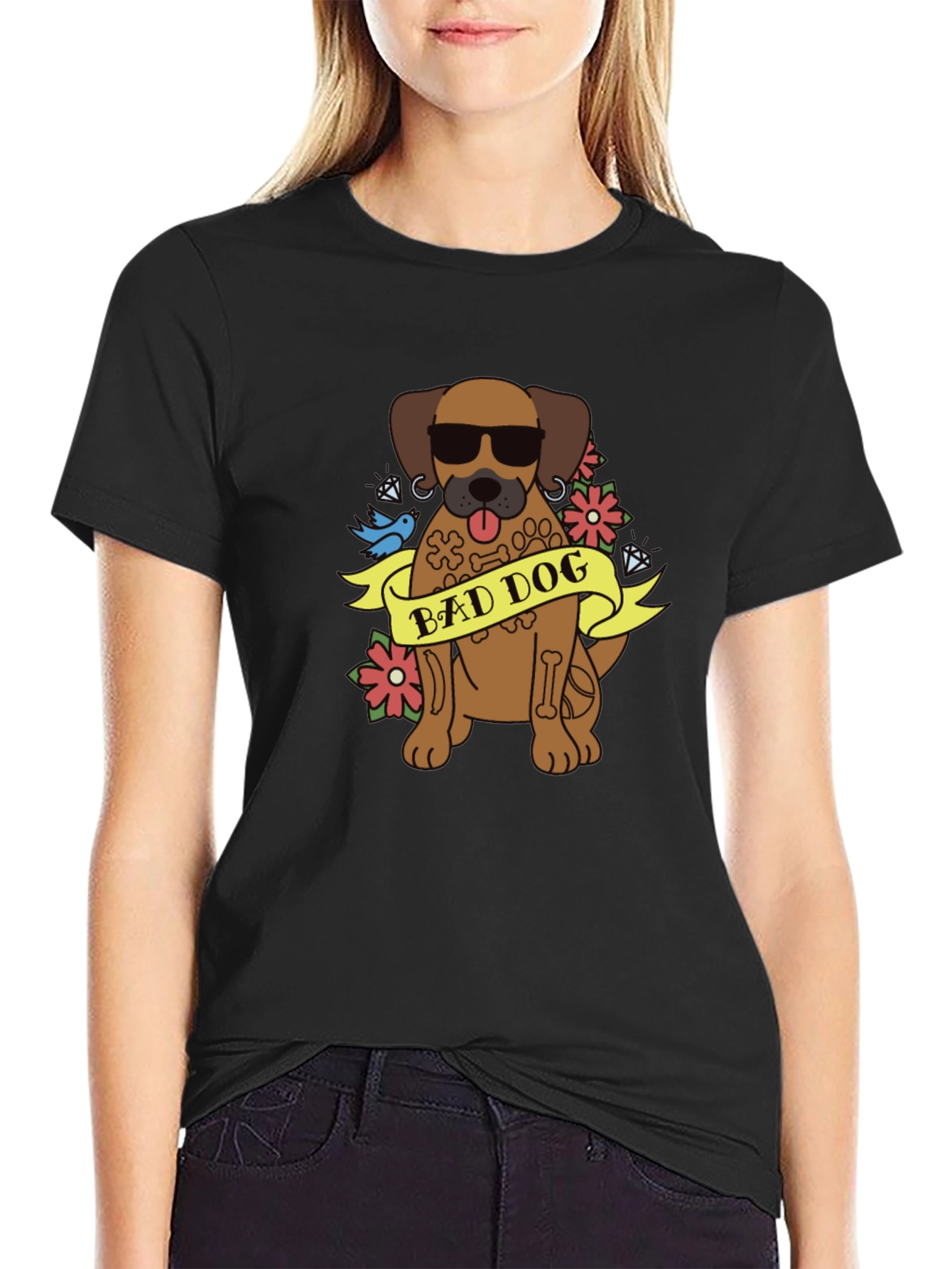 Bad Dog Graphic T-Shirt - Cool Canine Tee