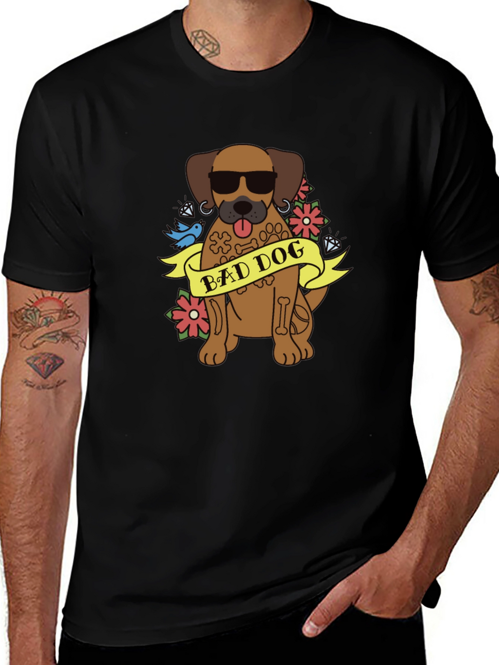 Bad Dog Graphic T-Shirt - Cool Canine Tee
