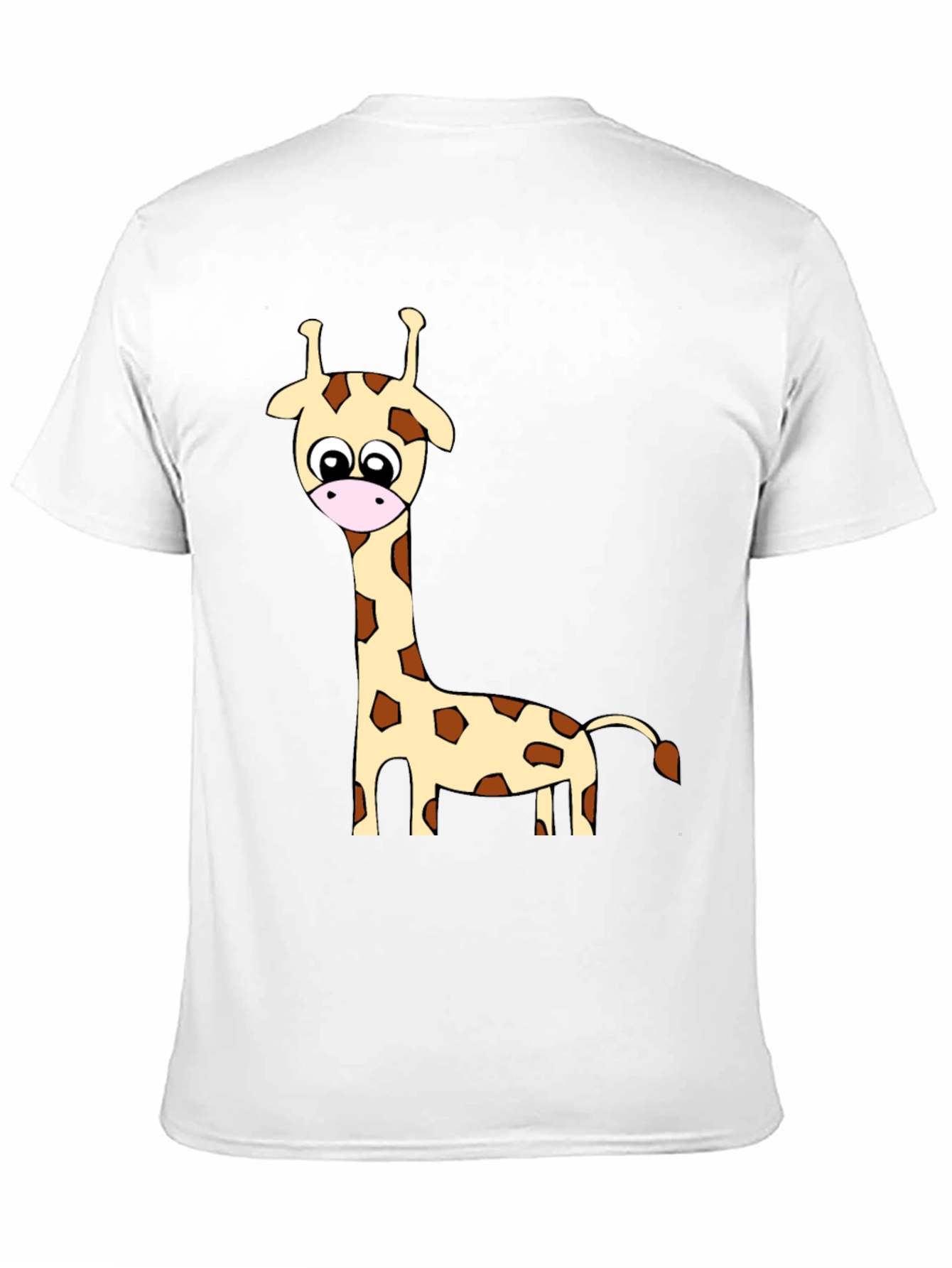 Cartoon Giraffe Print Crew Neck T-Shirt