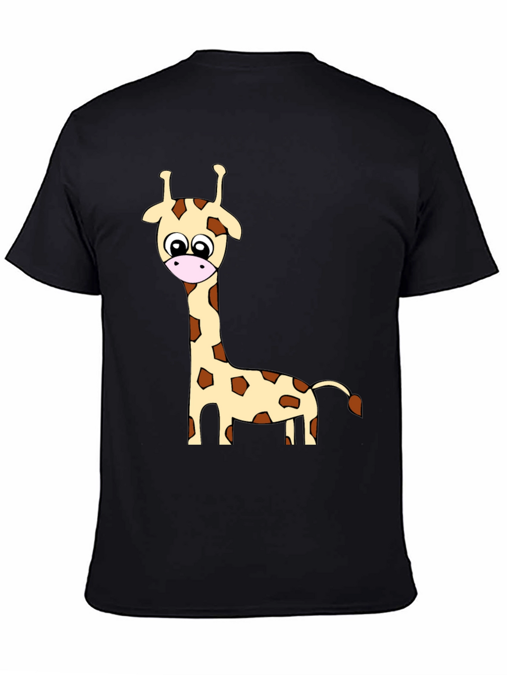 Cartoon Giraffe Print Crew Neck T-Shirt