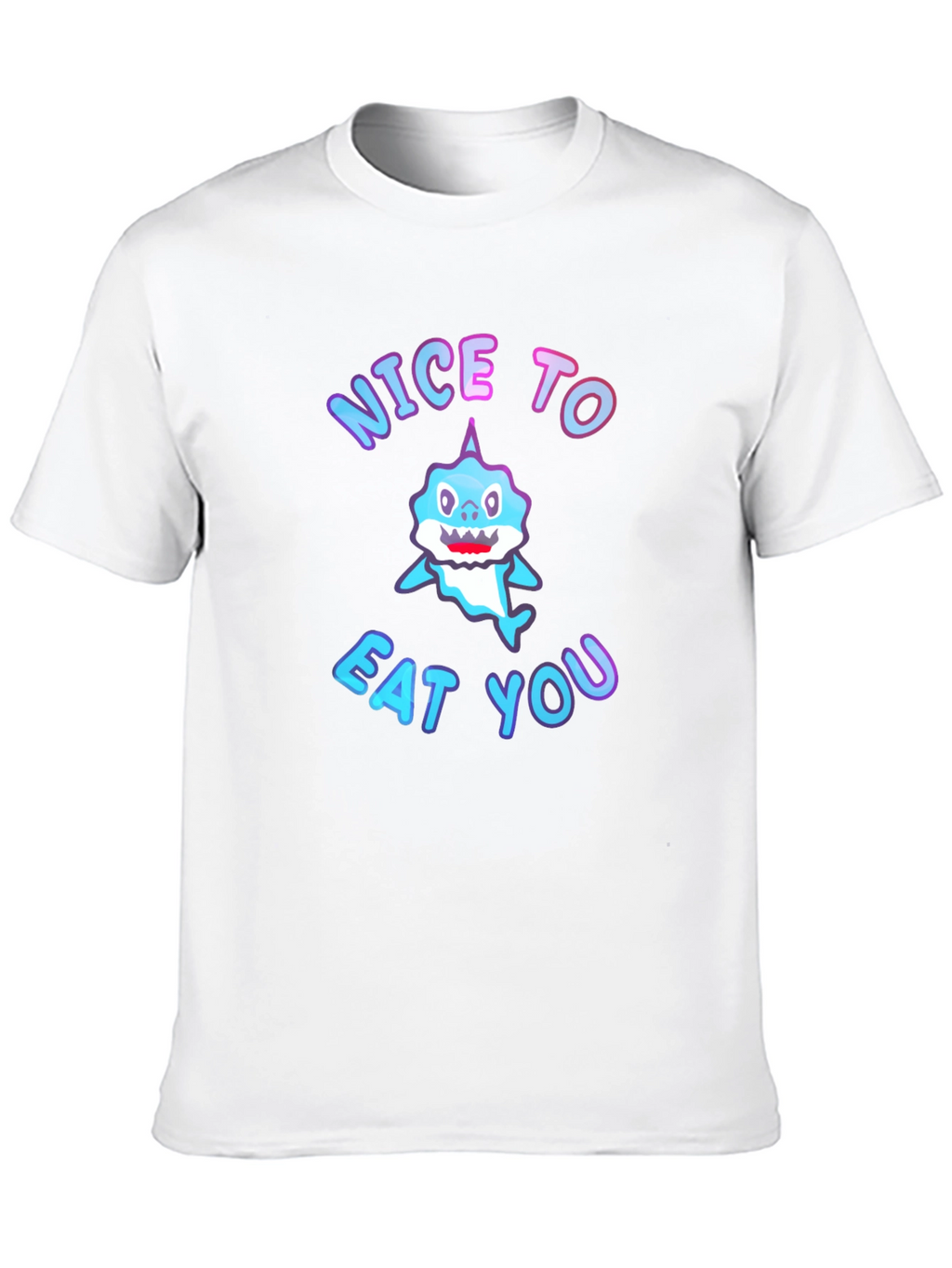 Shark Nice to Eat You Black T-Shirt