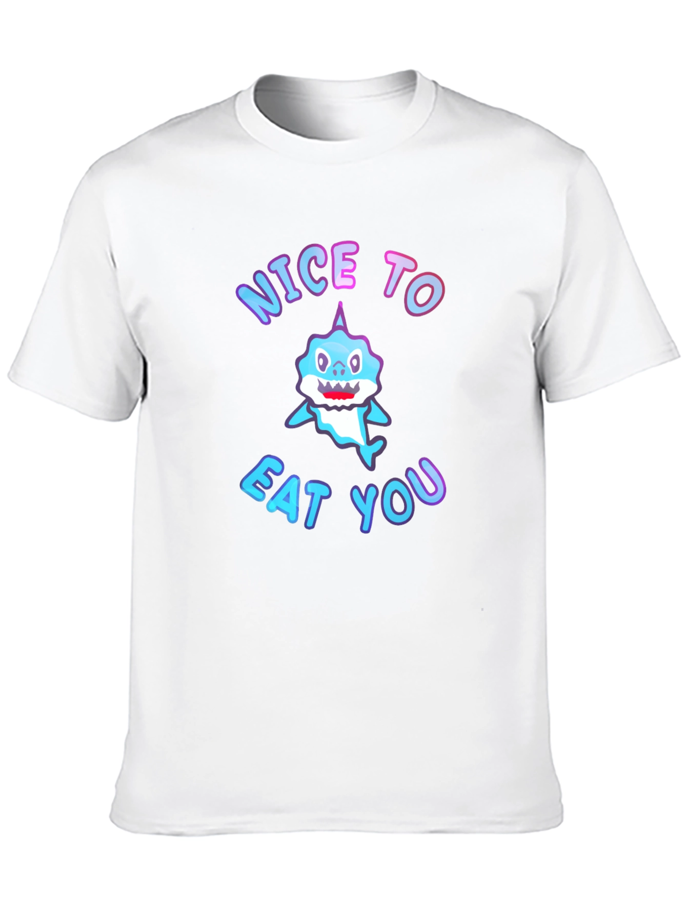 Shark Nice to Eat You Black T-Shirt