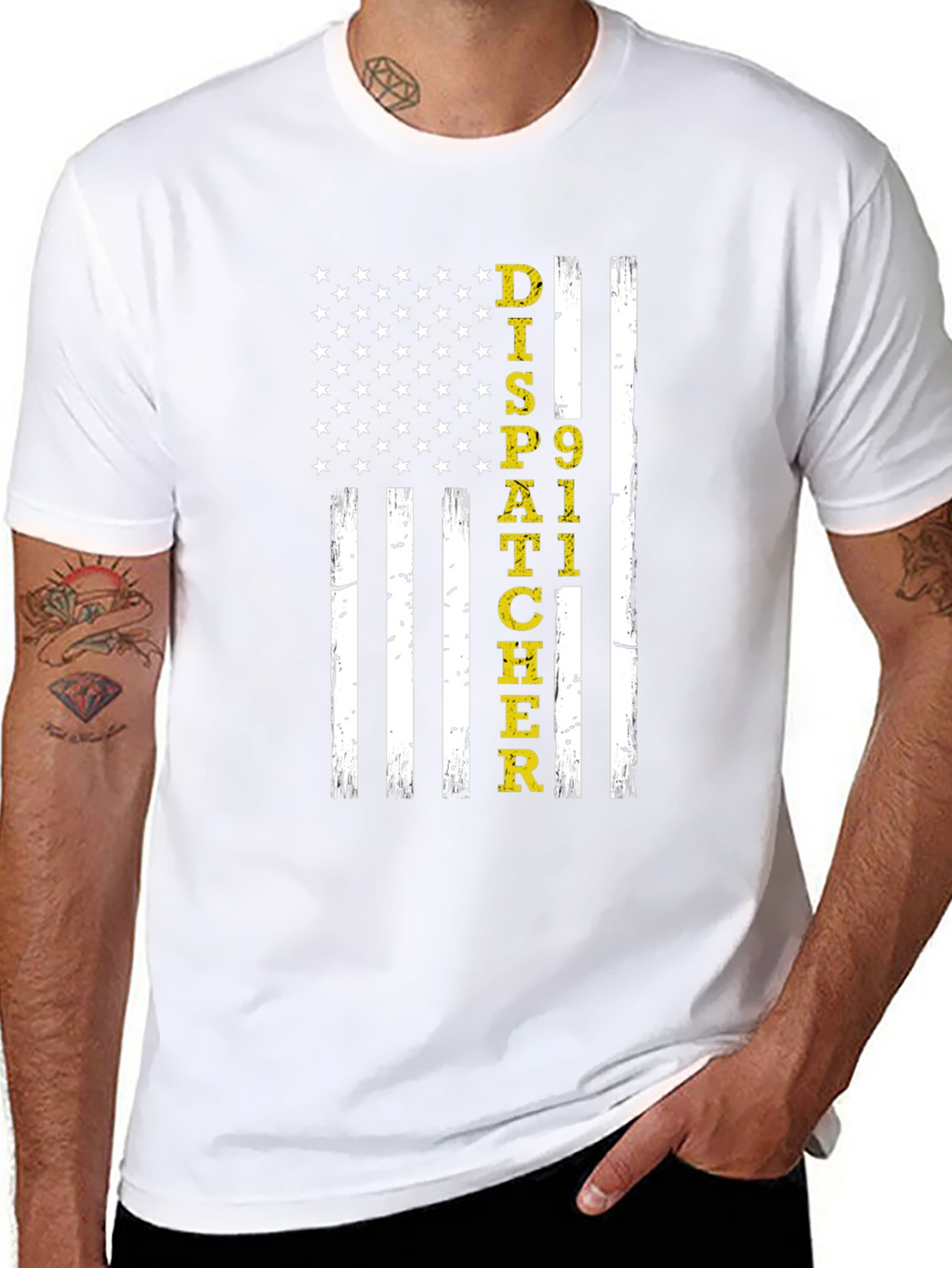 Dispatcher 911 American Flag Graphic Tee