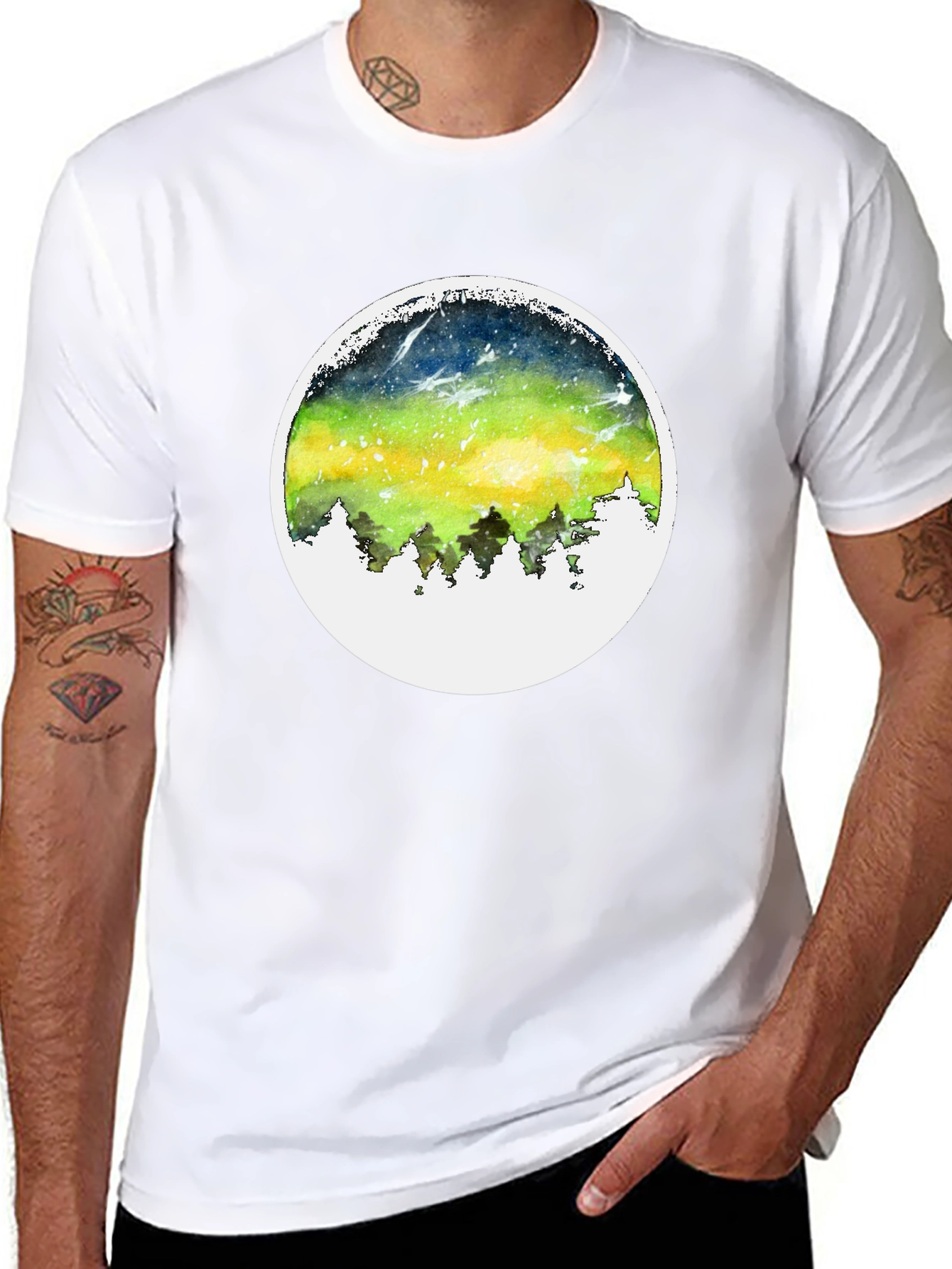 Aurora Borealis T-Shirt - Nature Inspired Design