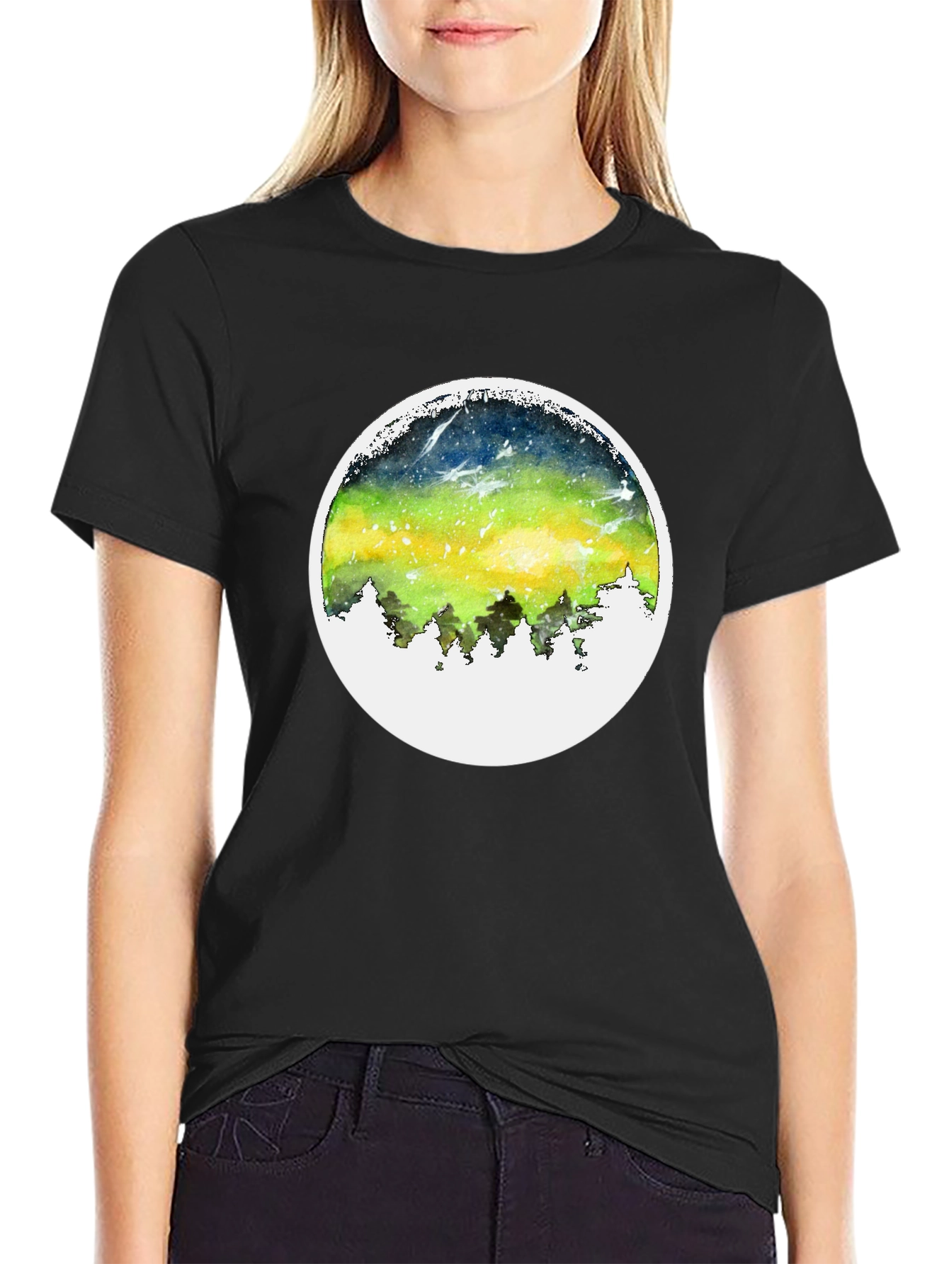 Aurora Borealis T-Shirt - Nature Inspired Design