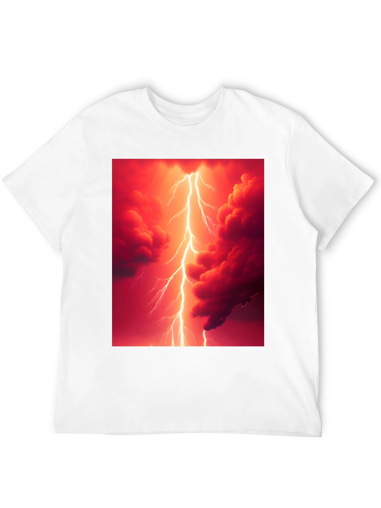 Lightning Strike Graphic Black T-Shirt