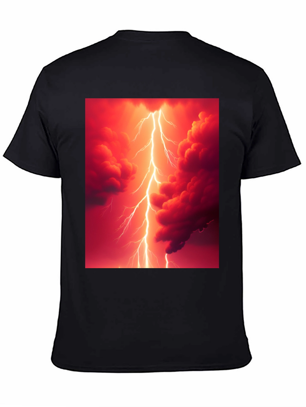 Lightning Strike Graphic Black T-Shirt