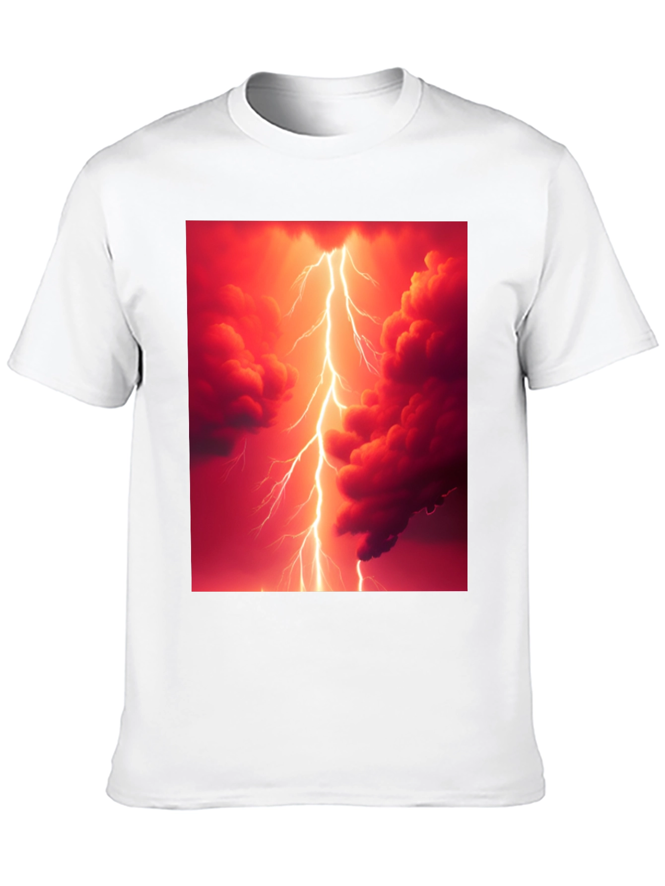 Lightning Strike Graphic Black T-Shirt