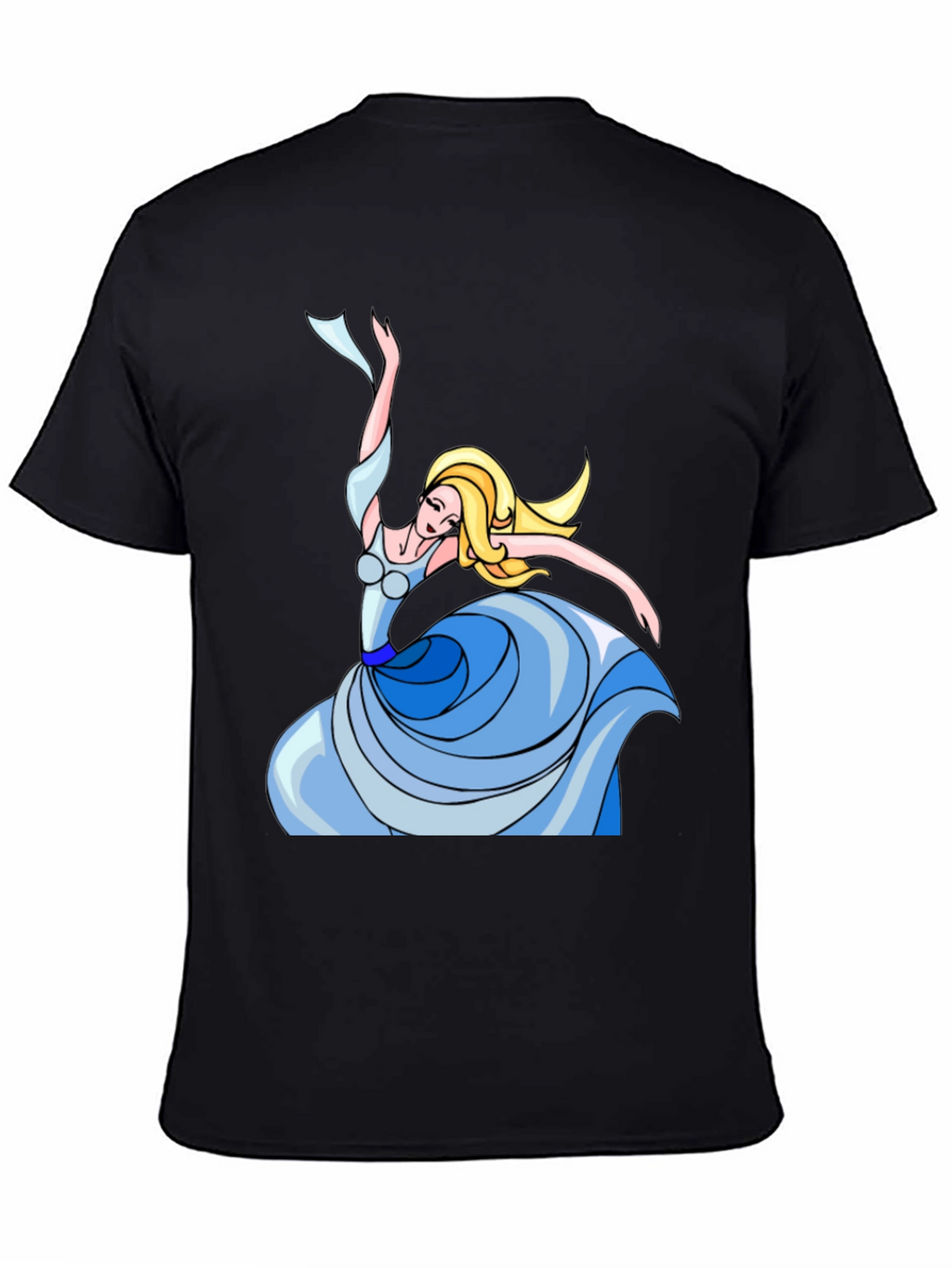 Dancing Woman Graphic Tee - Stylish Black T-Shirt