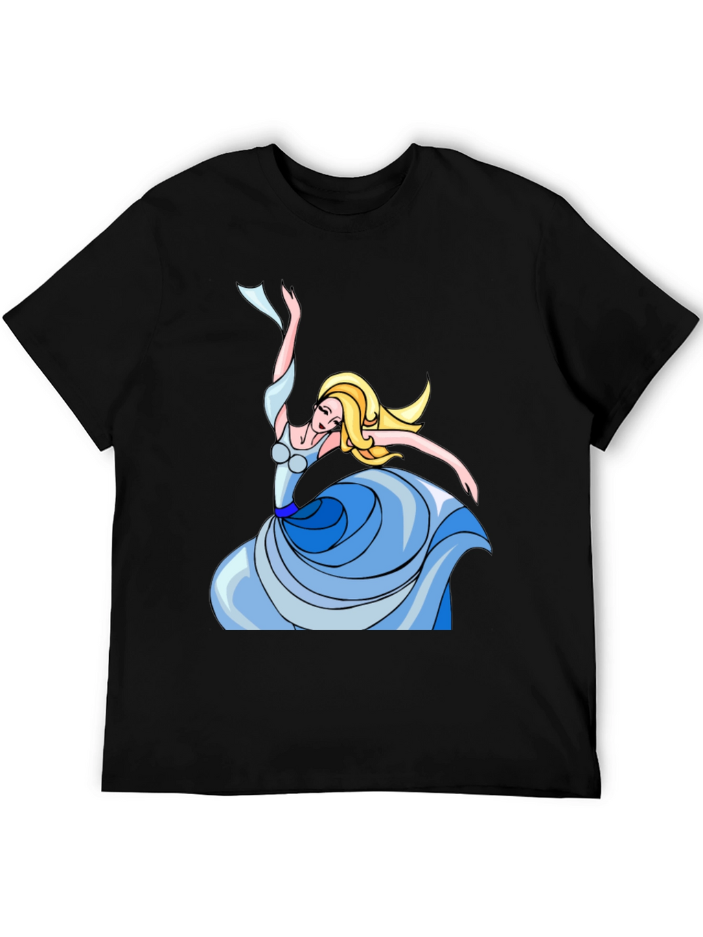 Dancing Woman Graphic Tee - Stylish Black T-Shirt
