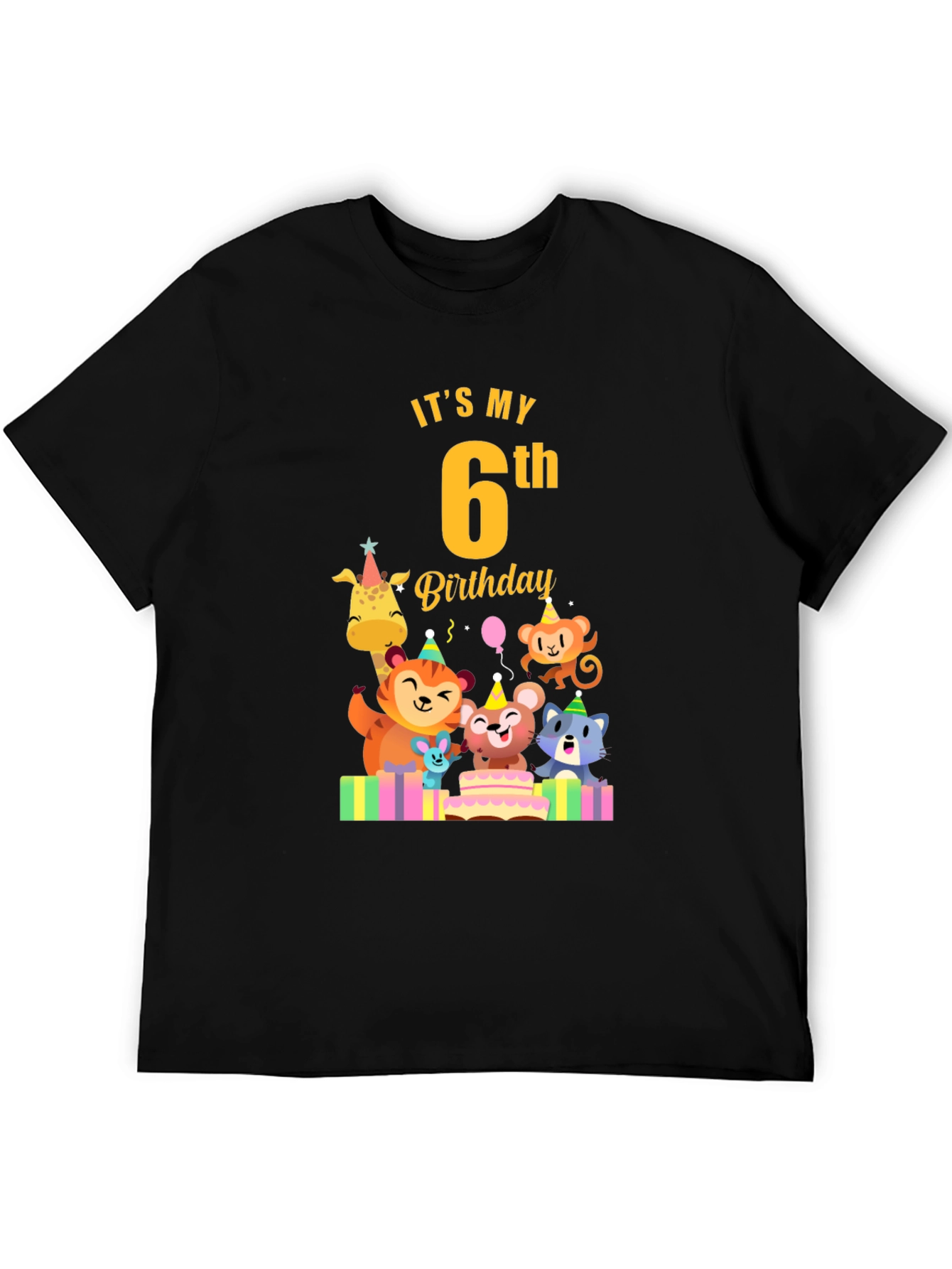 Its My 6th Birthday Animal Party T-Shirt