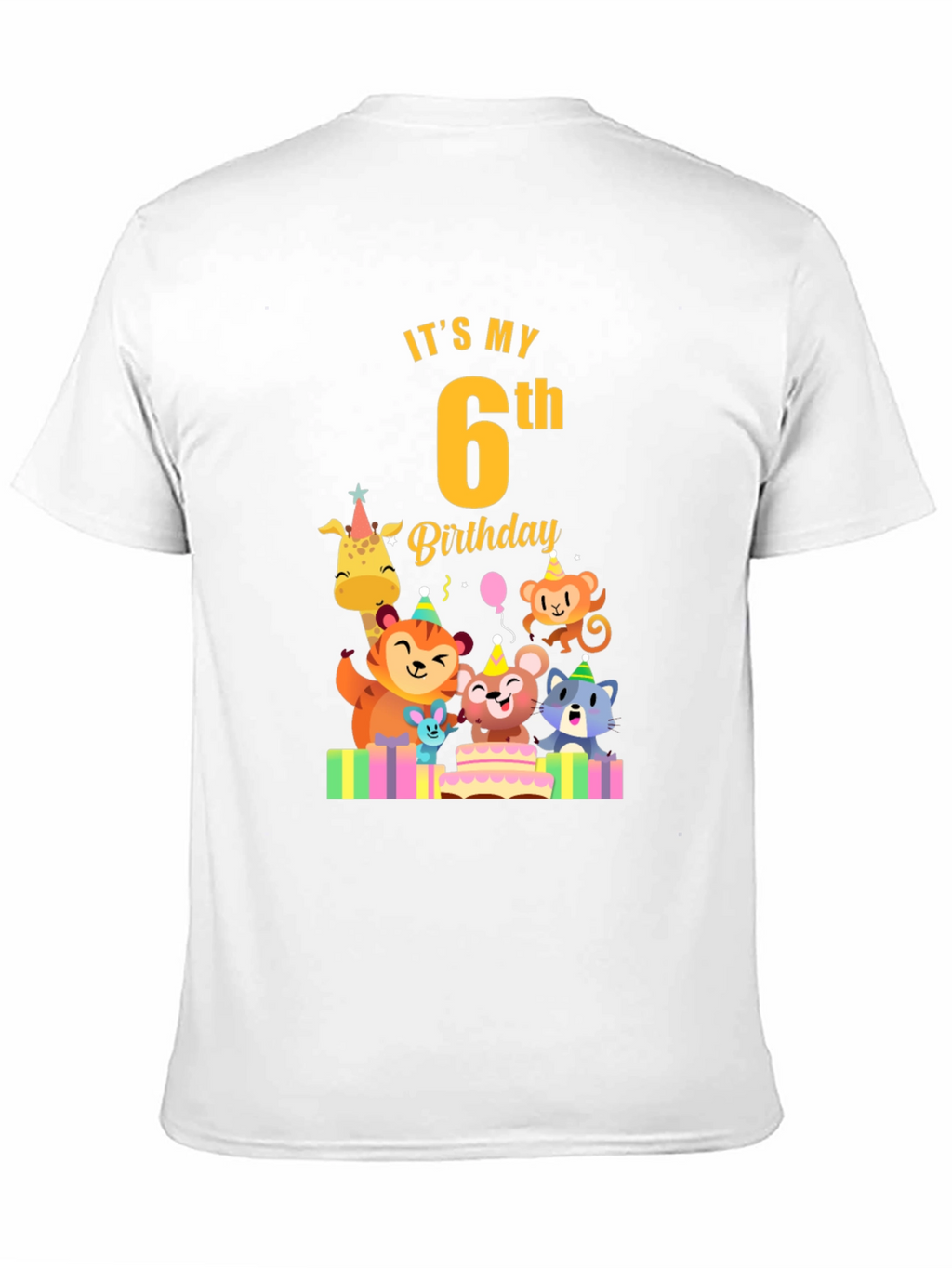 Its My 6th Birthday Animal Party T-Shirt
