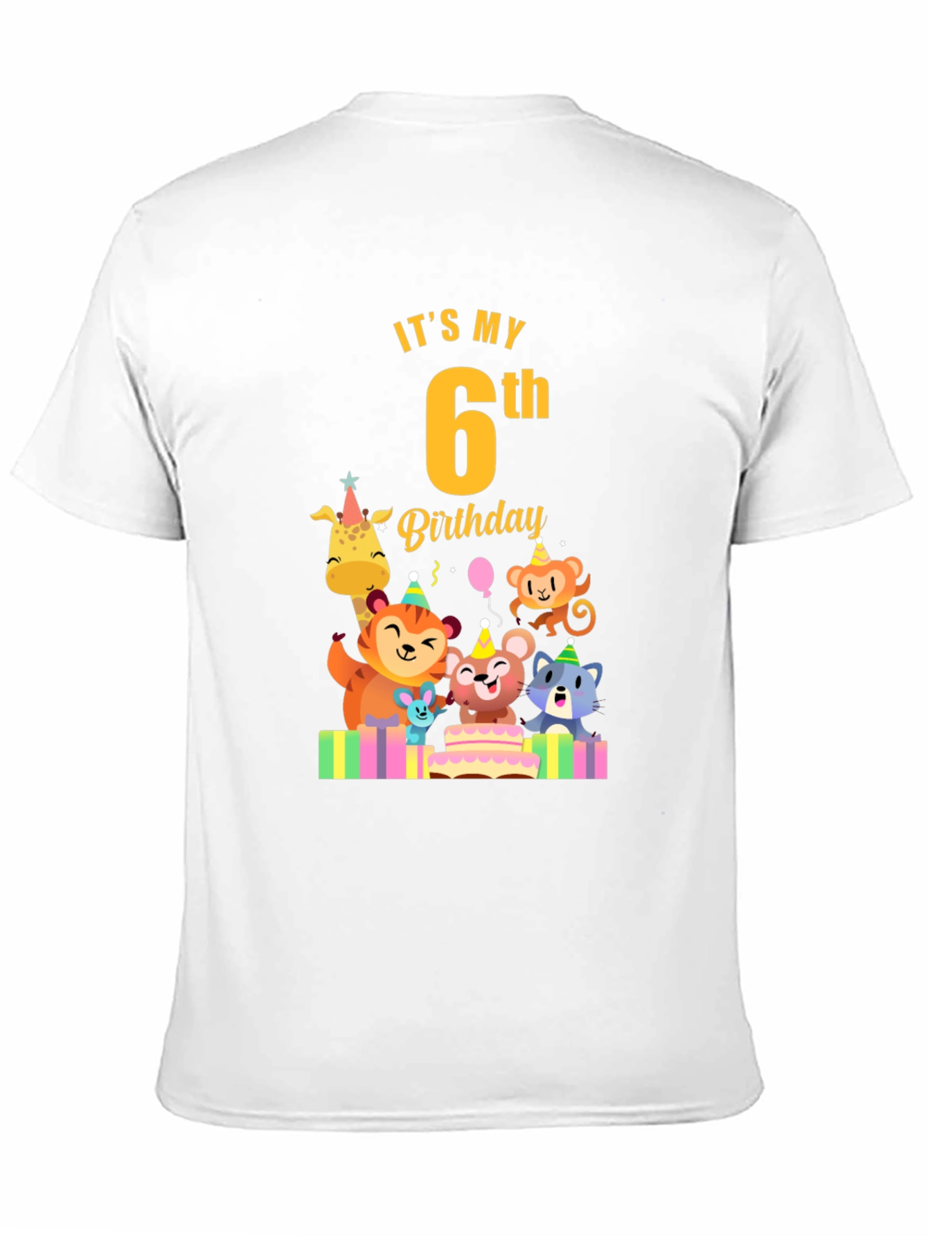 Its My 6th Birthday Animal Party T-Shirt