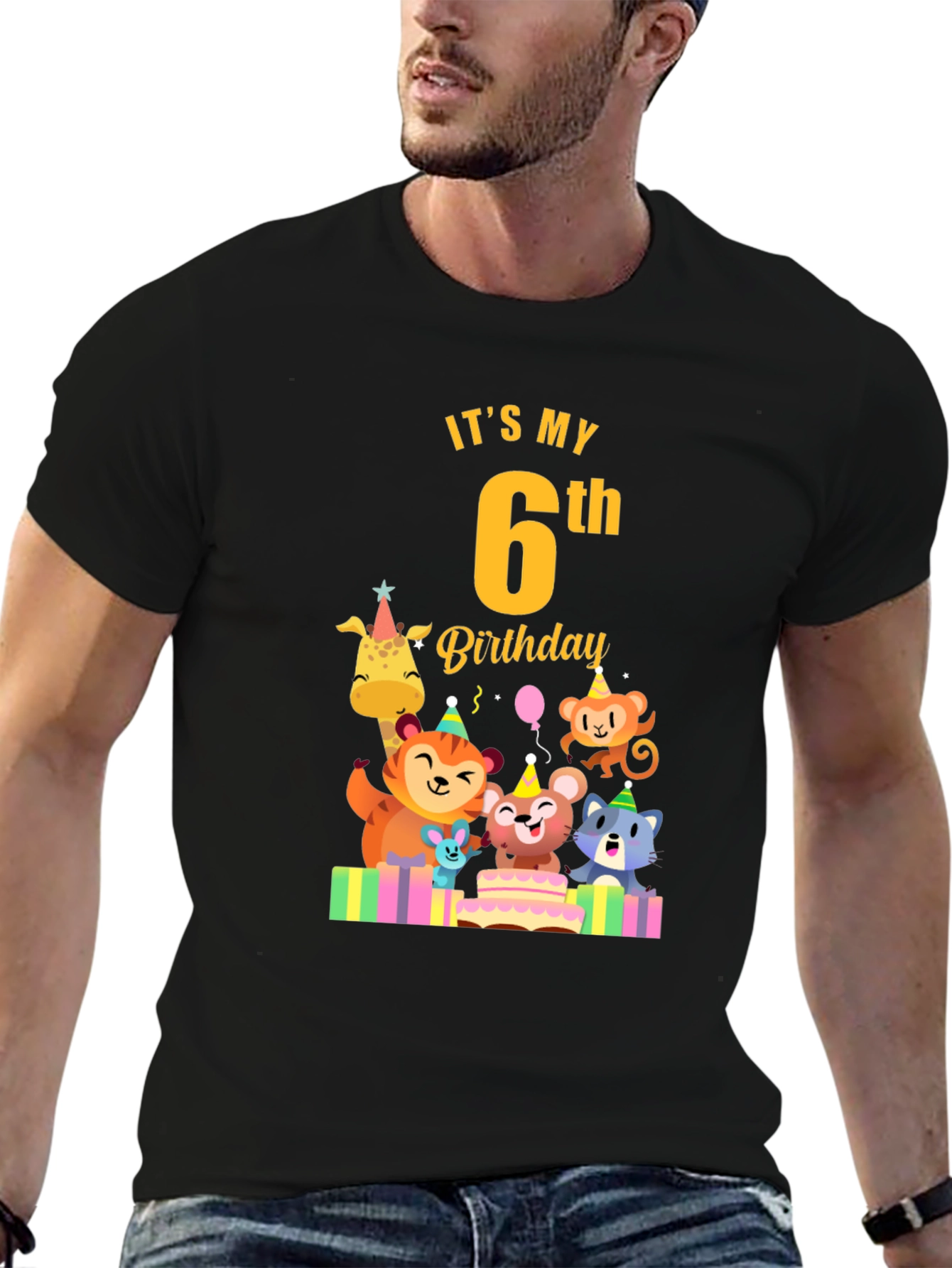 Its My 6th Birthday Animal Party T-Shirt
