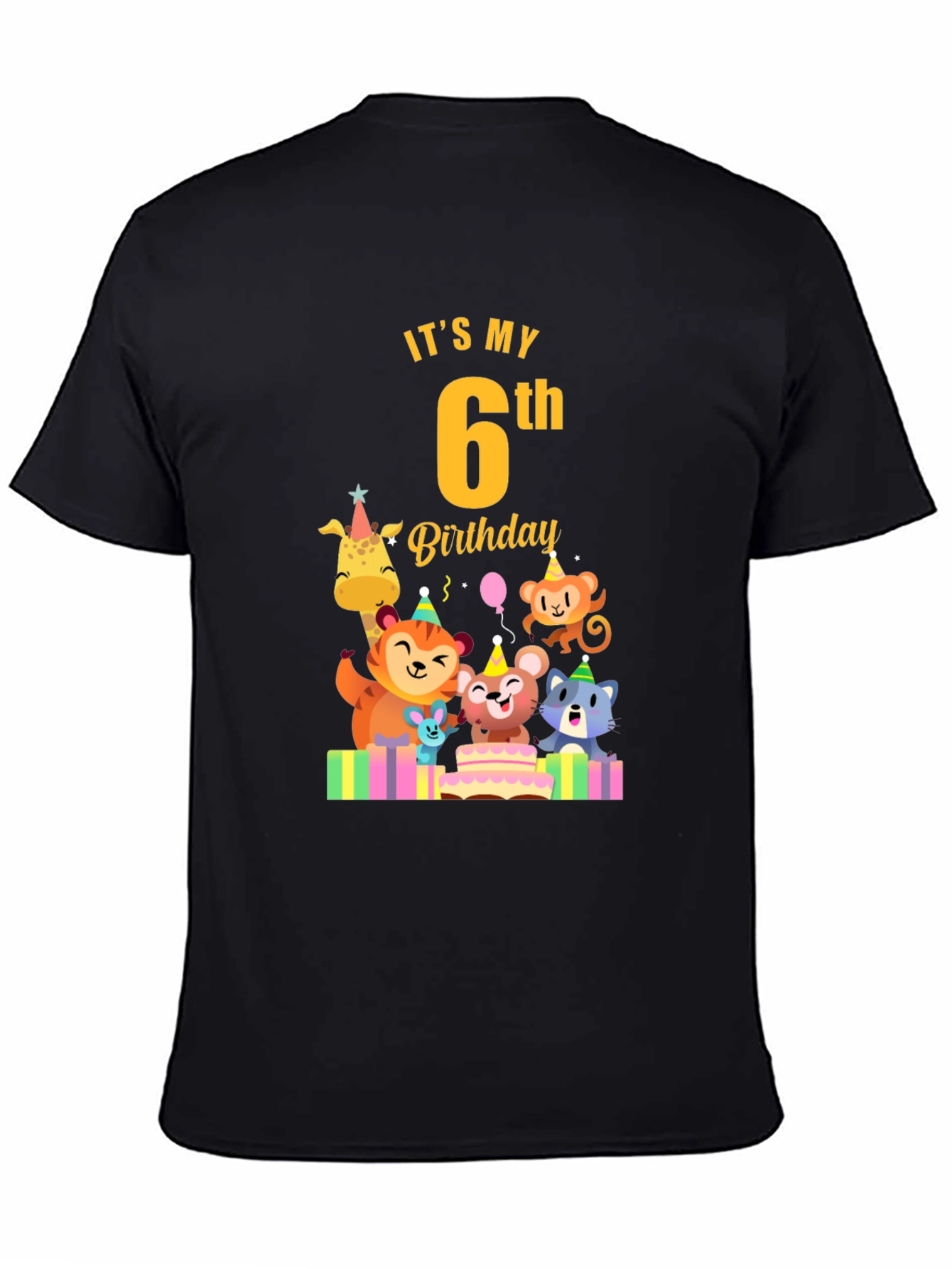 Its My 6th Birthday Animal Party T-Shirt