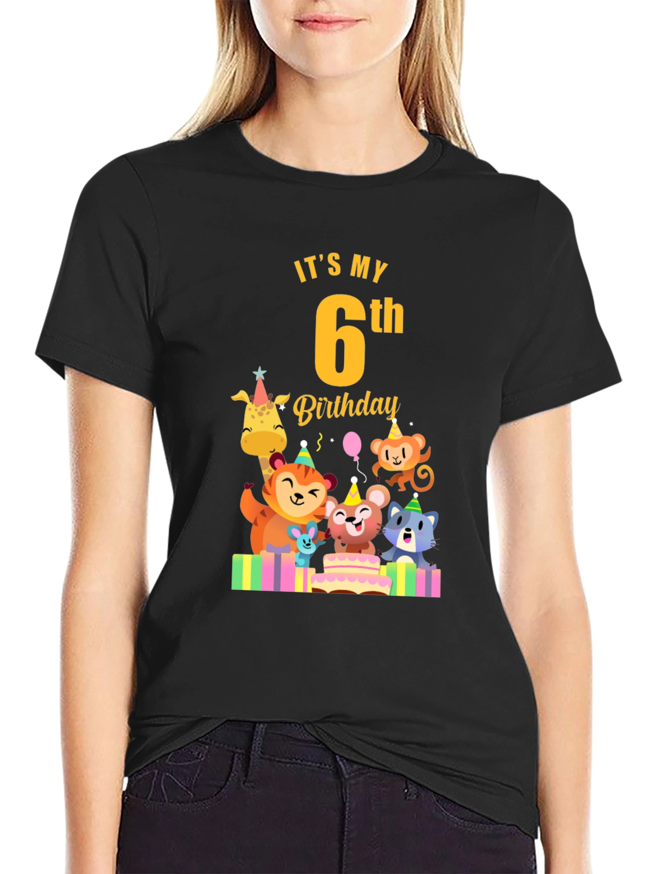 Its My 6th Birthday Animal Party T-Shirt