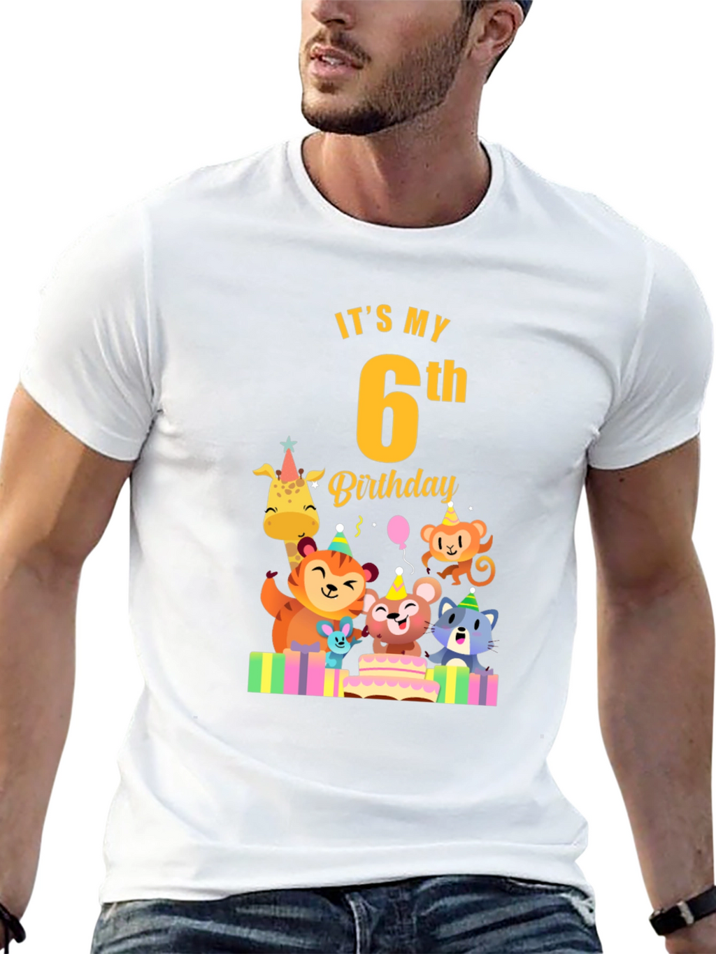 Its My 6th Birthday Animal Party T-Shirt