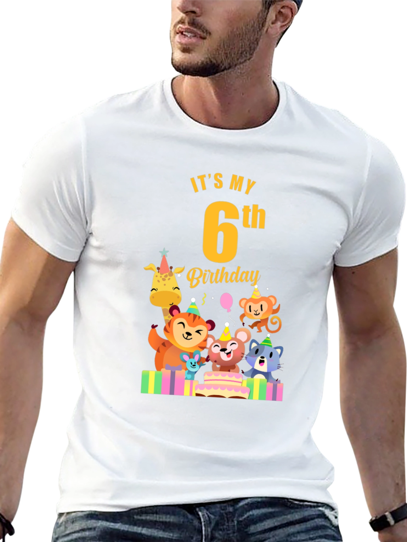 Its My 6th Birthday Animal Party T-Shirt