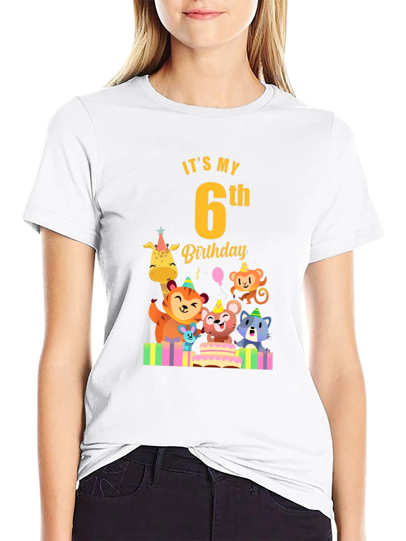 Its My 6th Birthday Animal Party T-Shirt