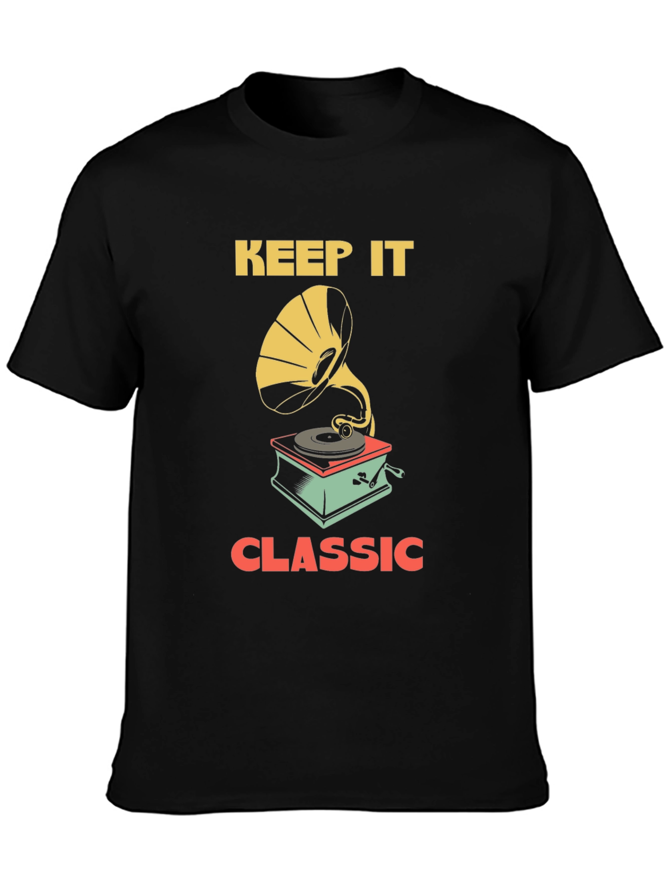 Keep It Classic Tee - Vintage Gramophone Design
