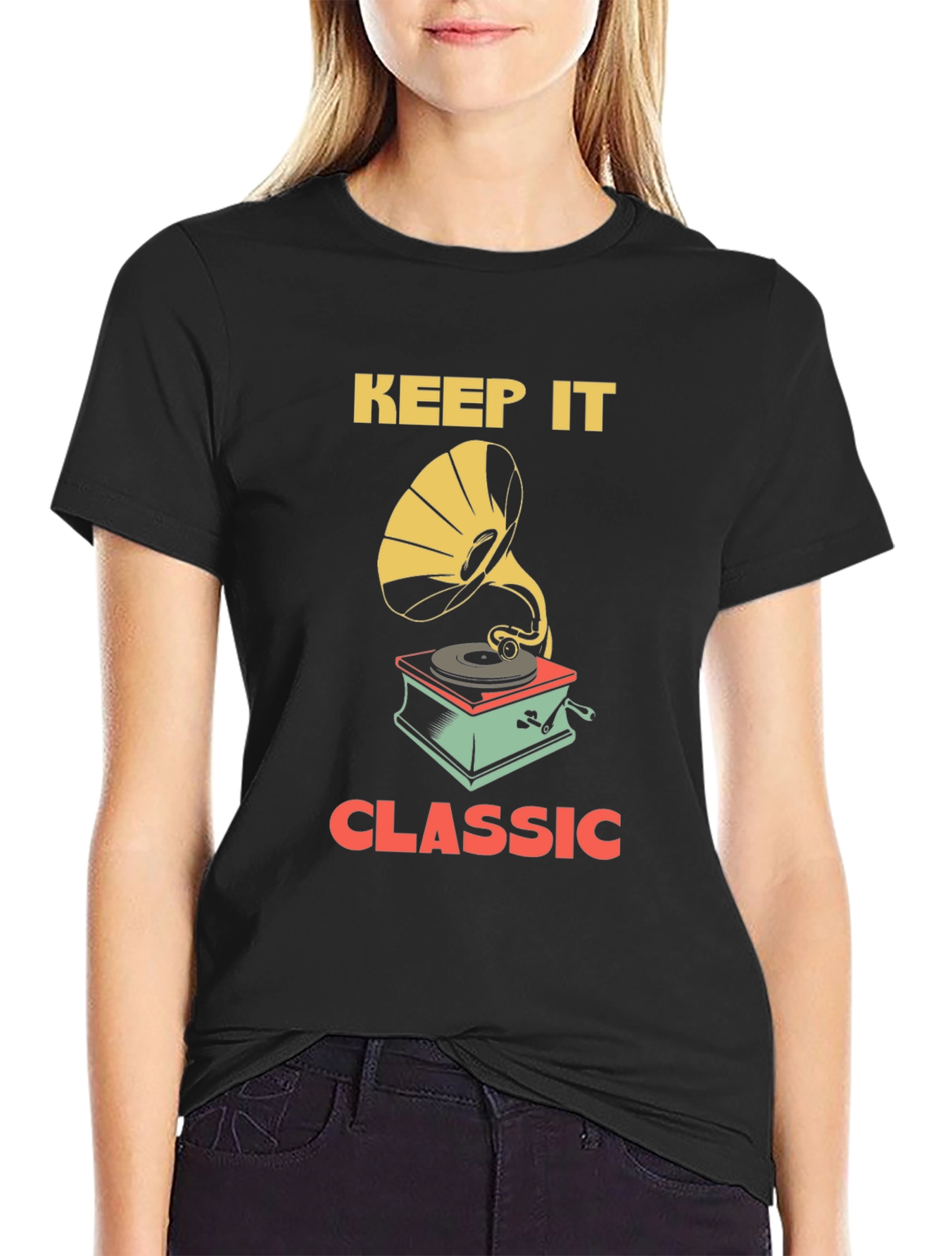 Keep It Classic Tee - Vintage Gramophone Design