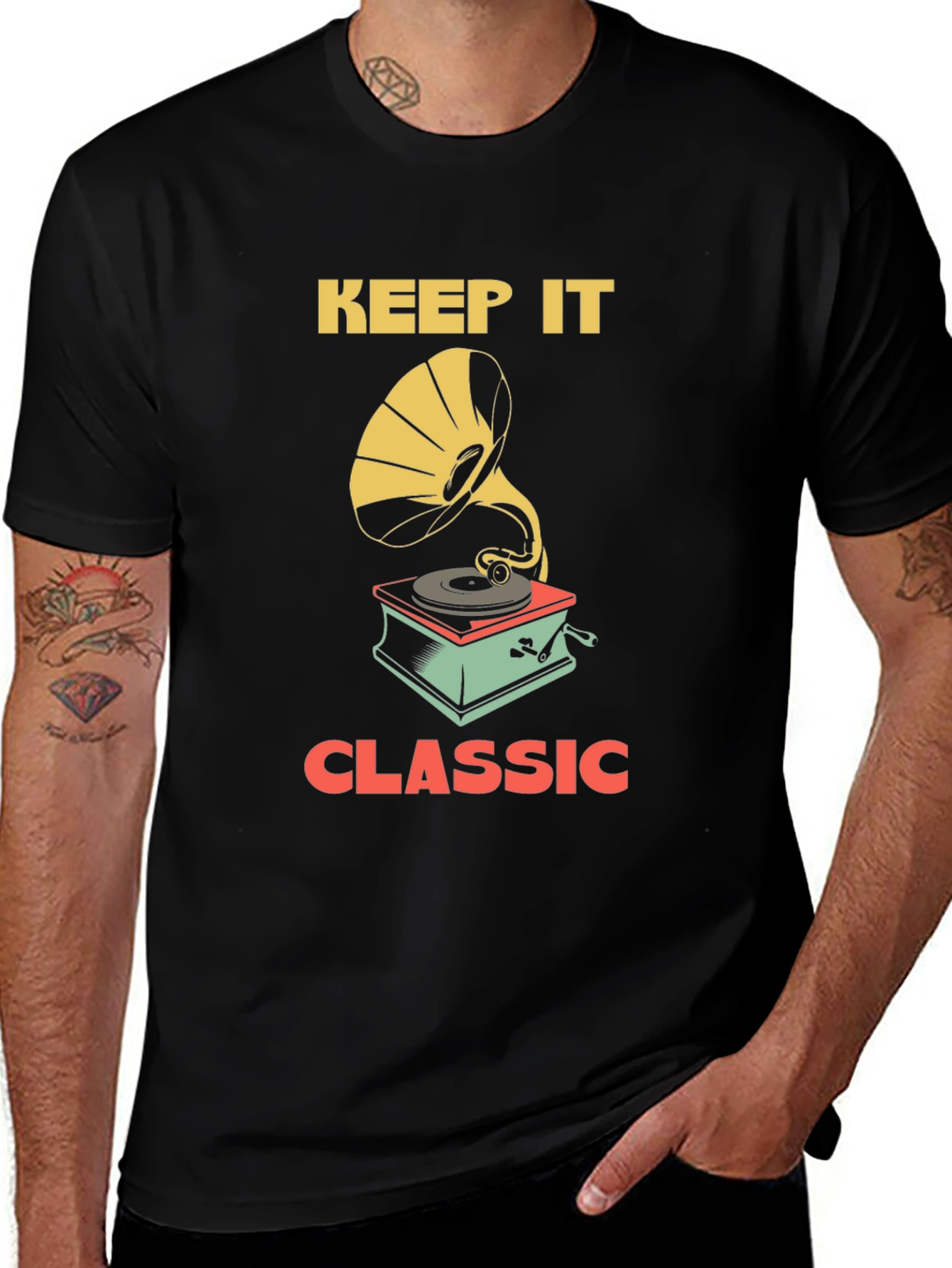 Keep It Classic Tee - Vintage Gramophone Design