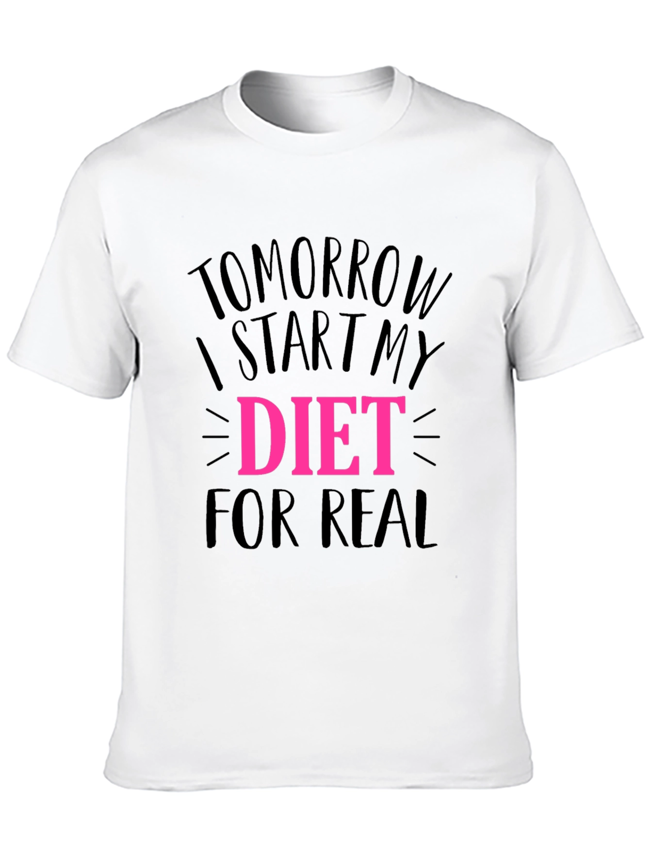 Tomorrow I Start My Diet Black T-Shirt