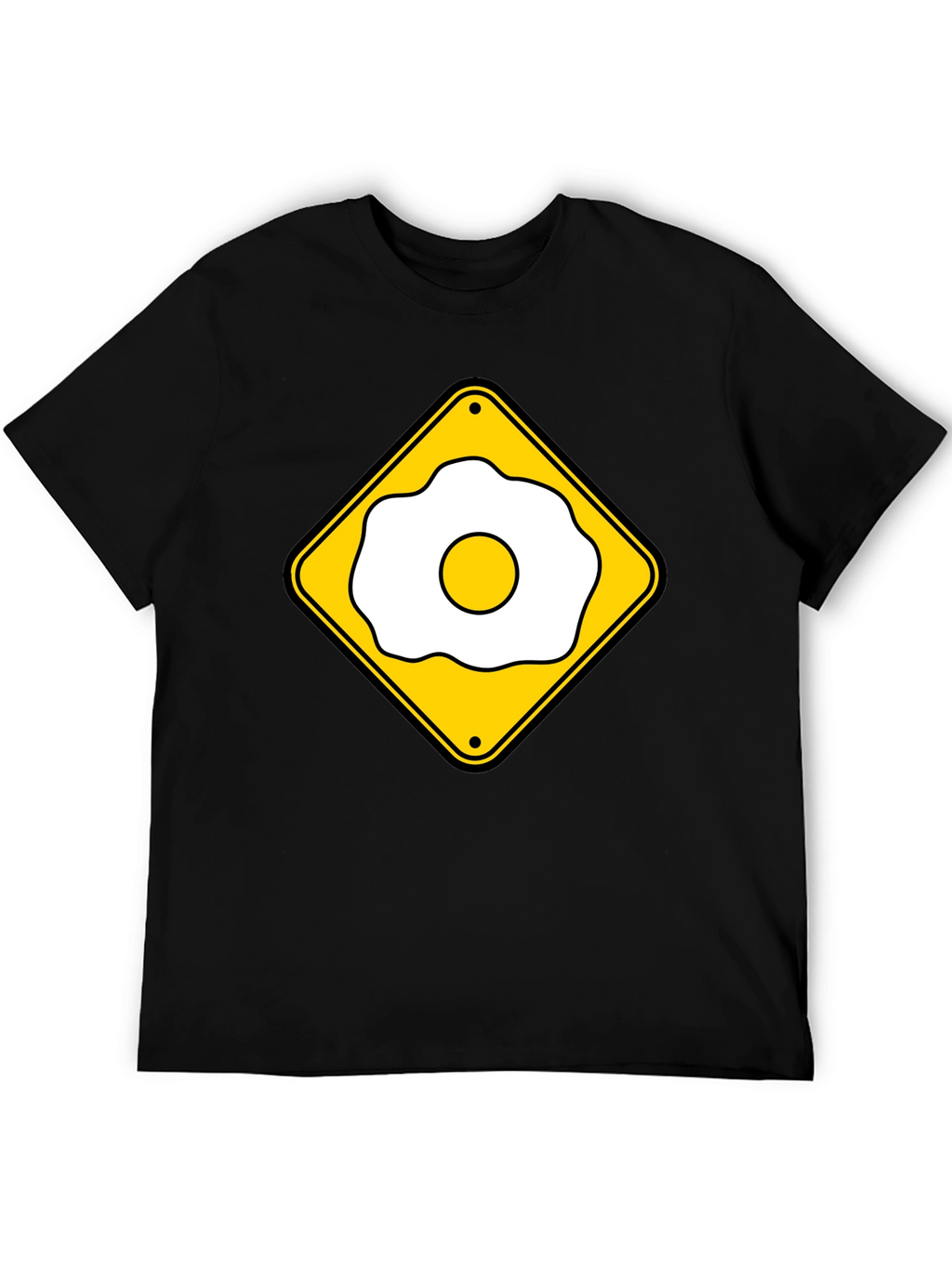 Funny Fried Egg Crossing Sign T-Shirt
