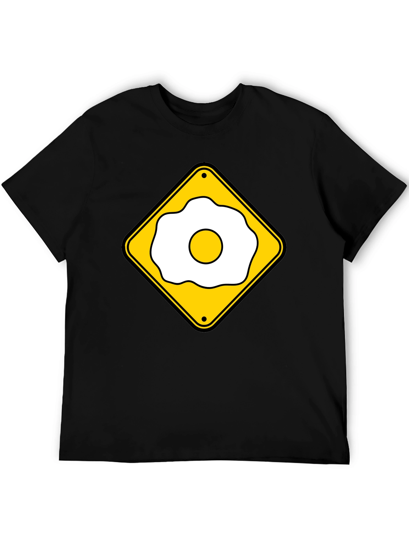 Funny Fried Egg Crossing Sign T-Shirt