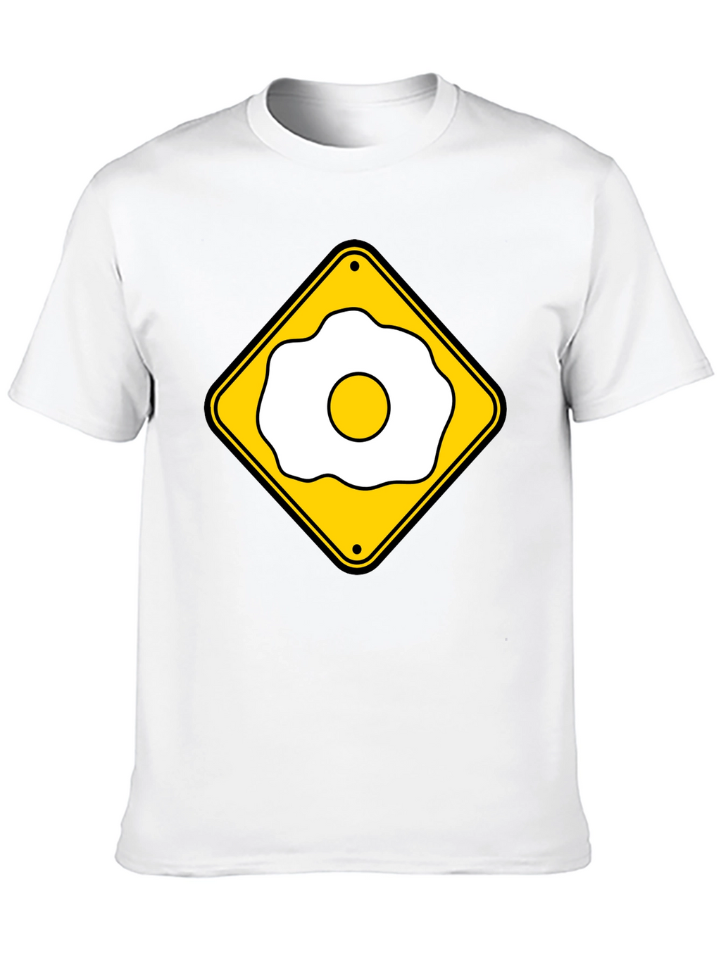 Funny Fried Egg Crossing Sign T-Shirt