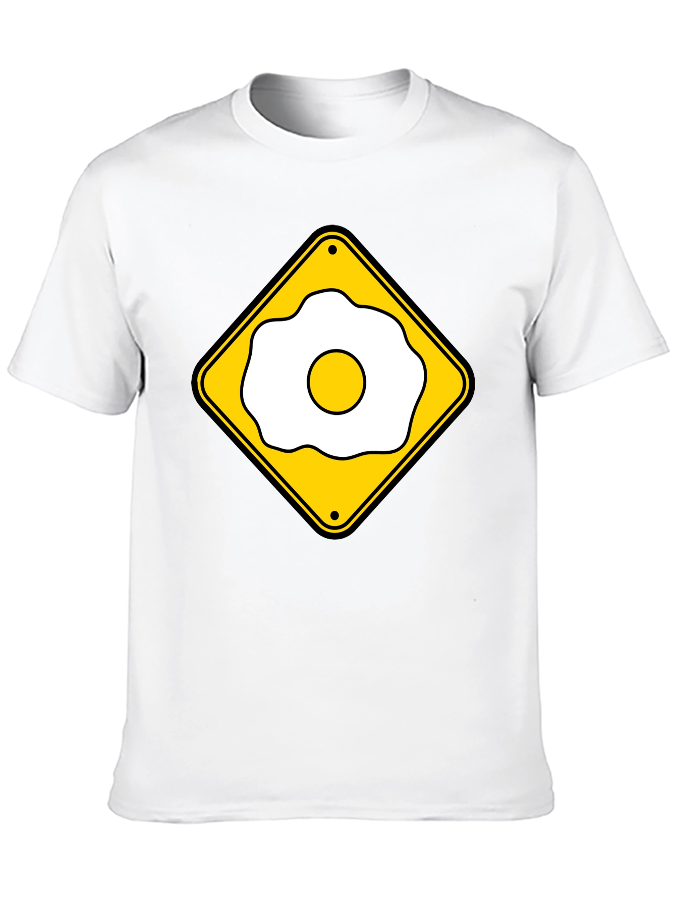Funny Fried Egg Crossing Sign T-Shirt