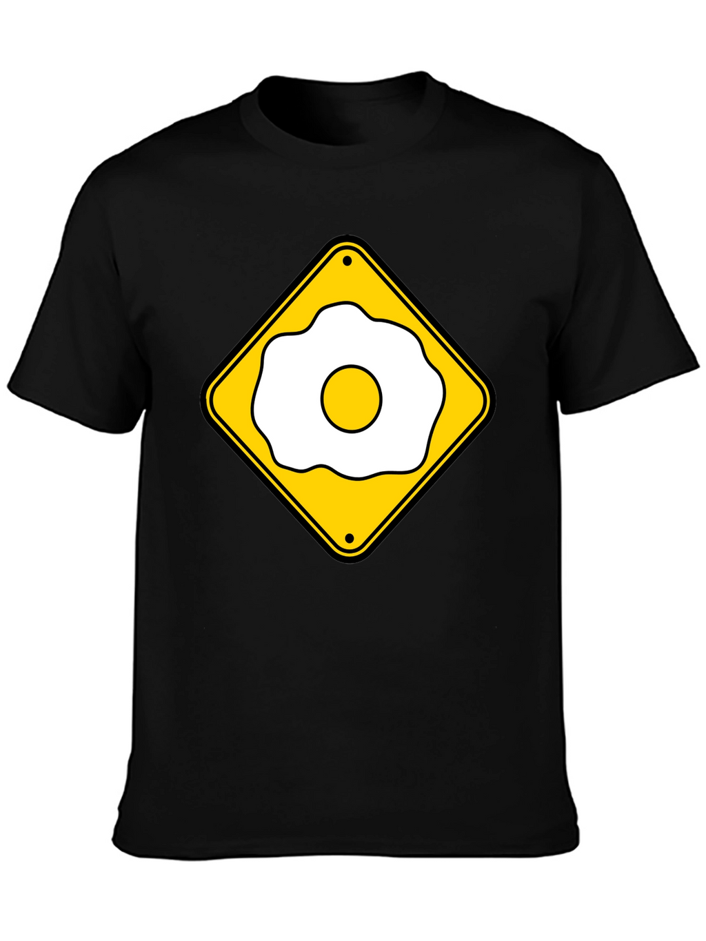 Funny Fried Egg Crossing Sign T-Shirt