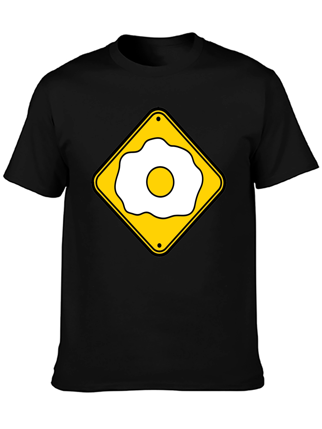 Funny Fried Egg Crossing Sign T-Shirt
