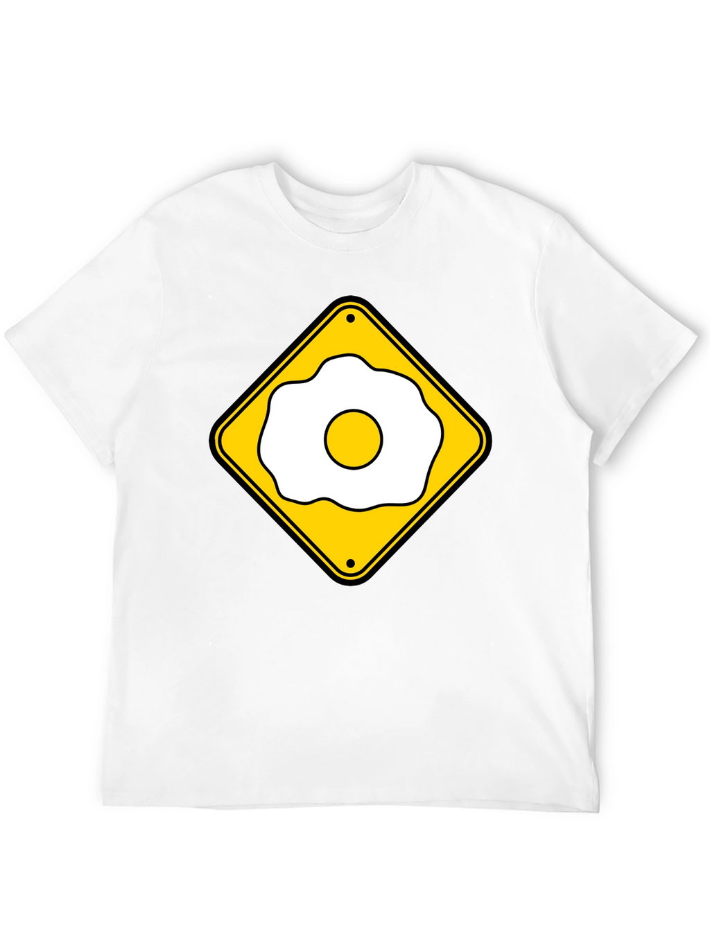 Funny Fried Egg Crossing Sign T-Shirt
